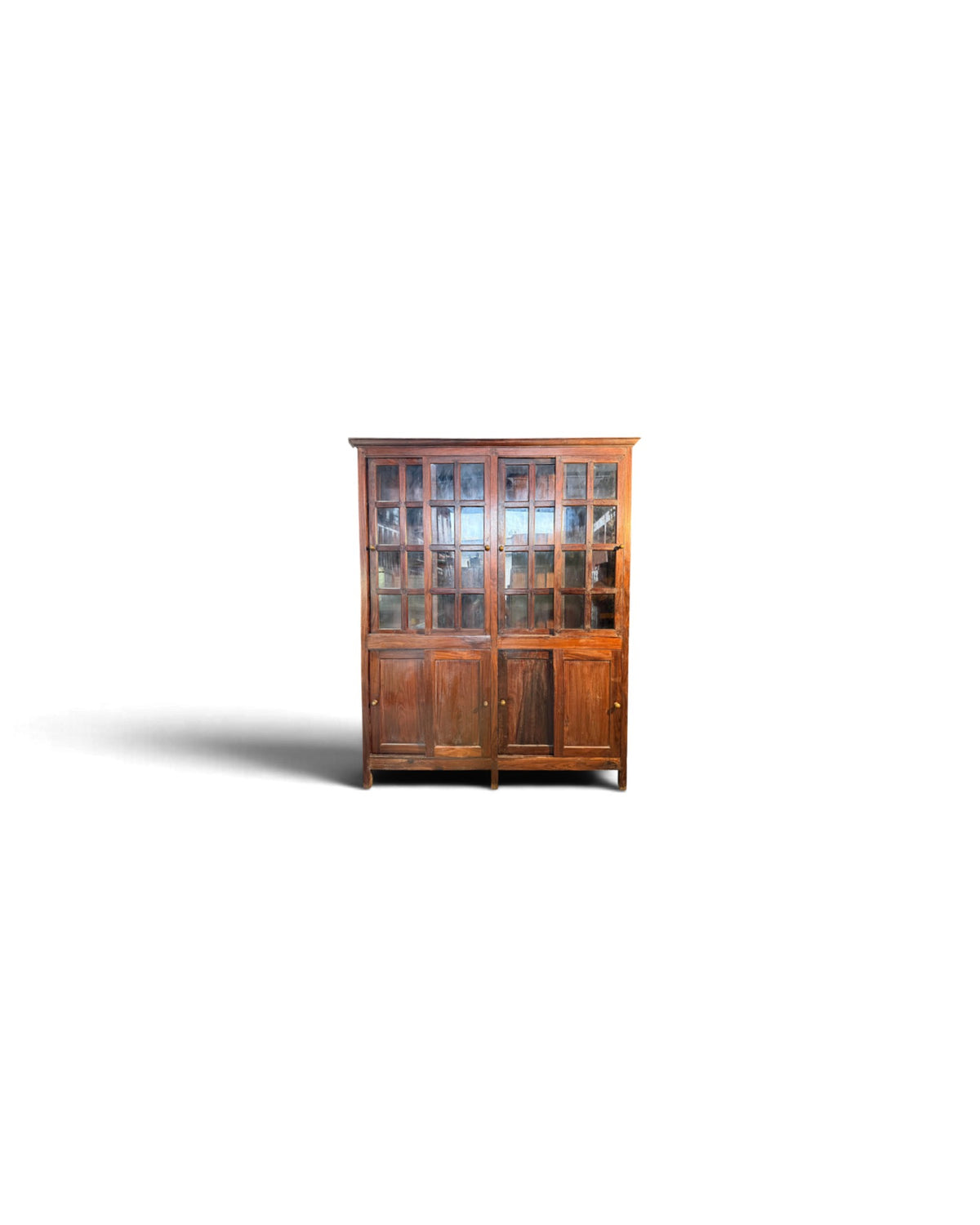 Teak Glass Kitchen Cabinet