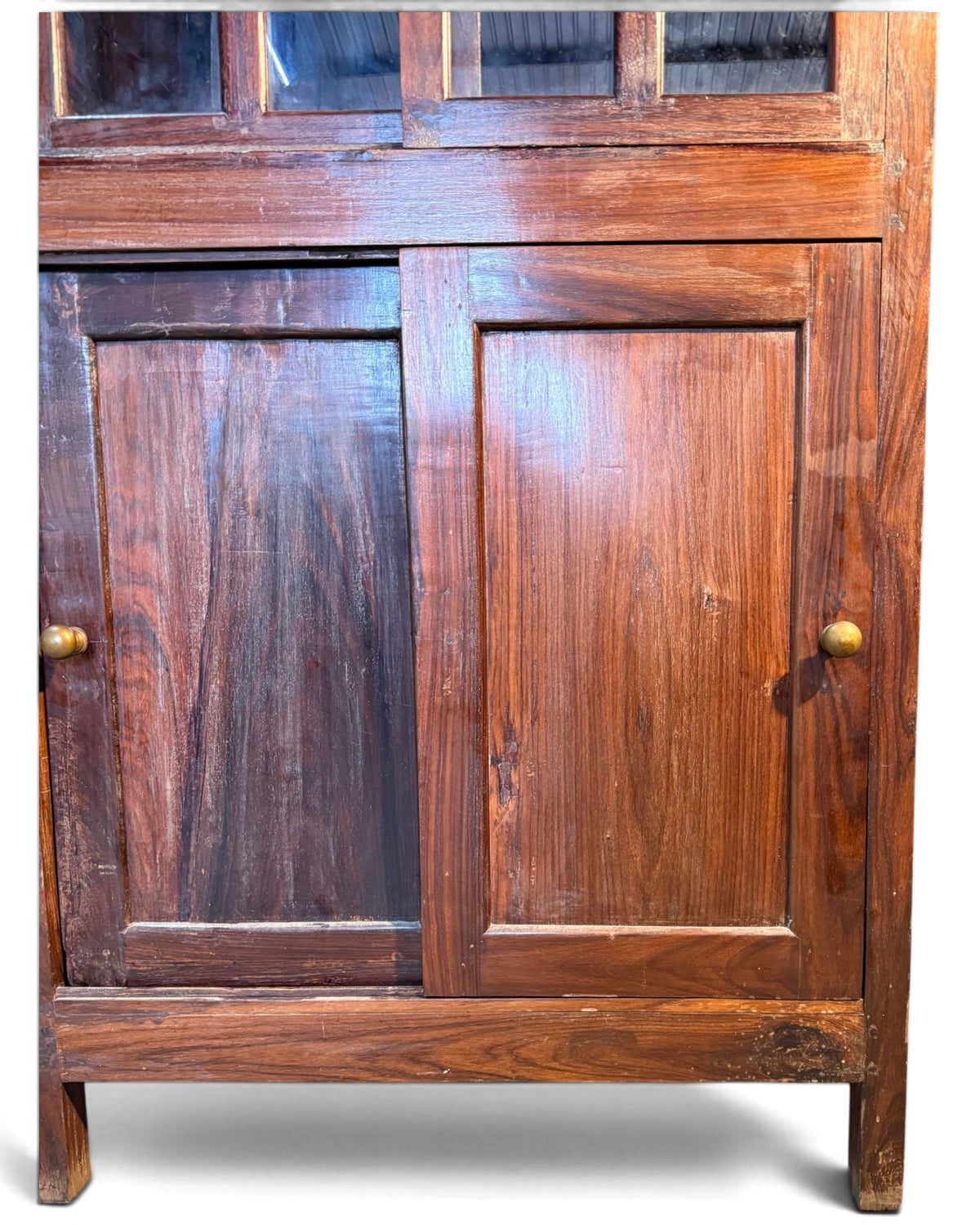 Teak Glass Kitchen Cabinet