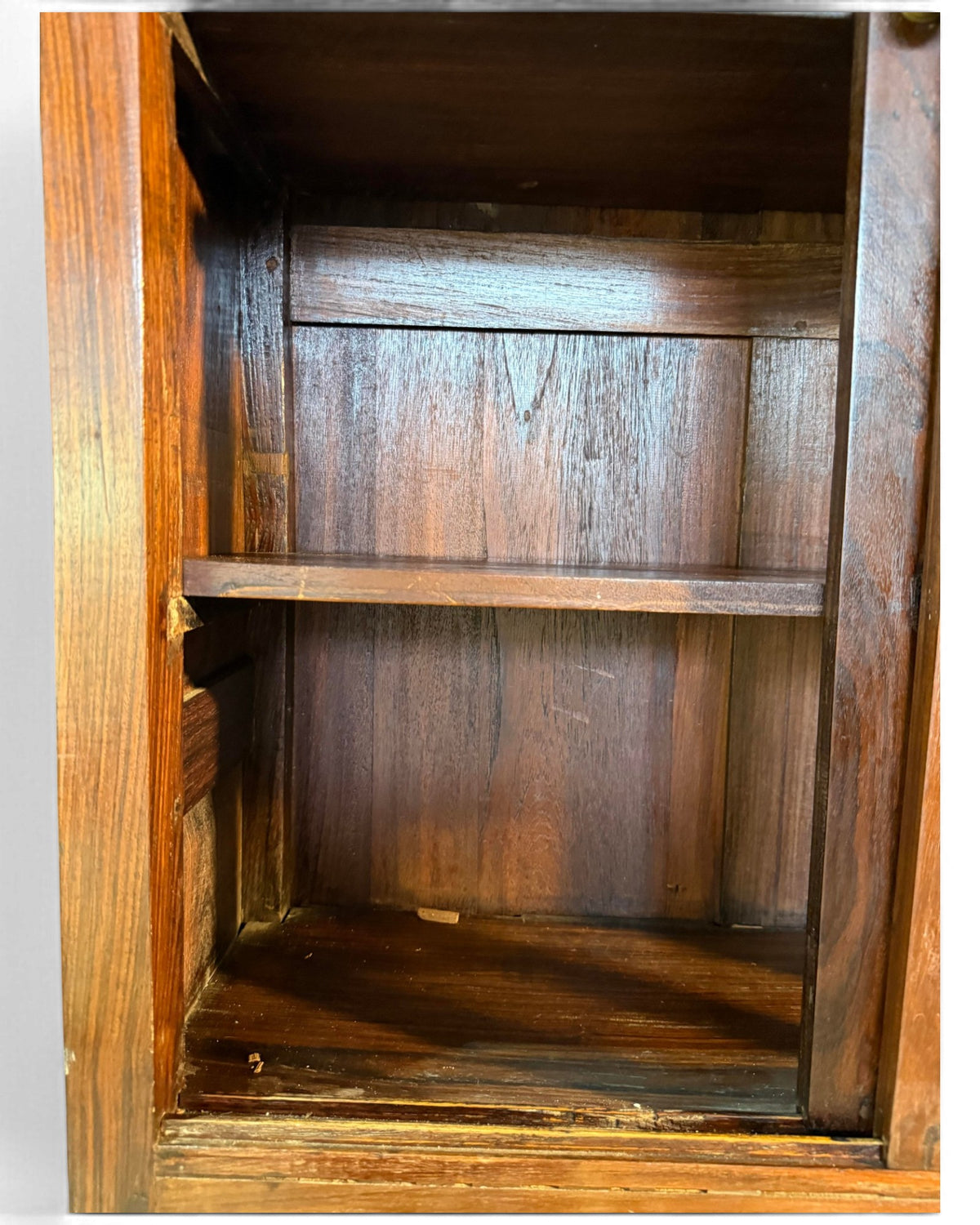 Teak Glass Kitchen Cabinet