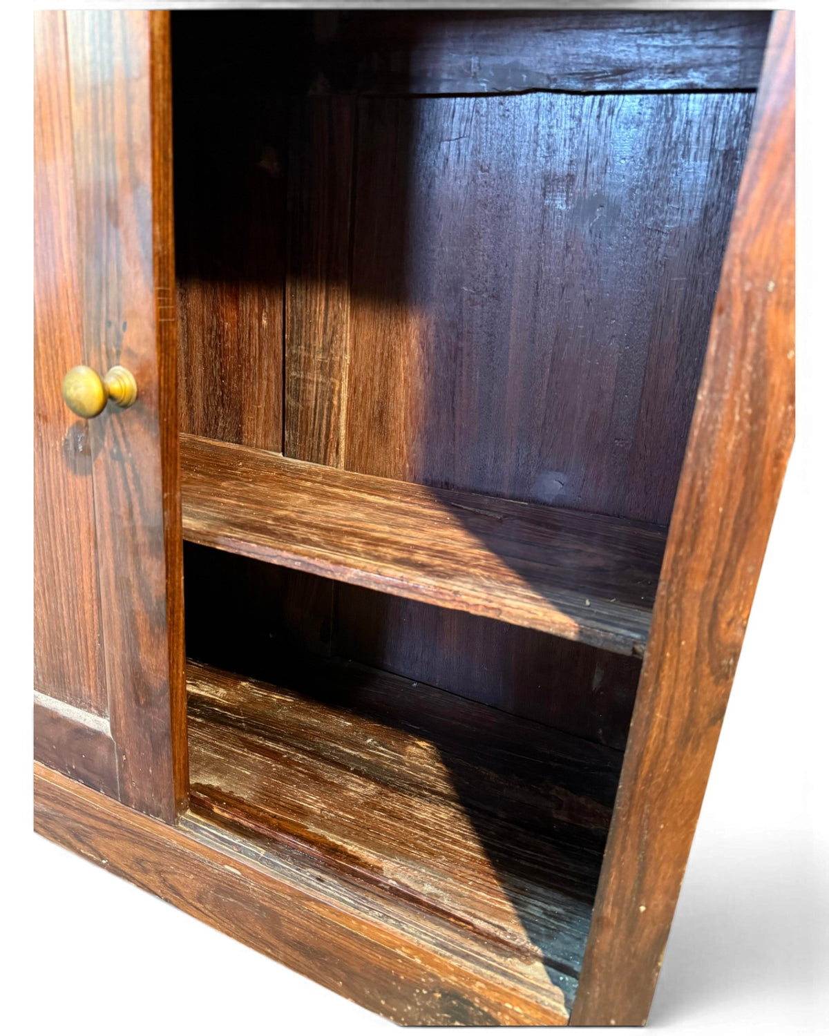 Teak Glass Kitchen Cabinet