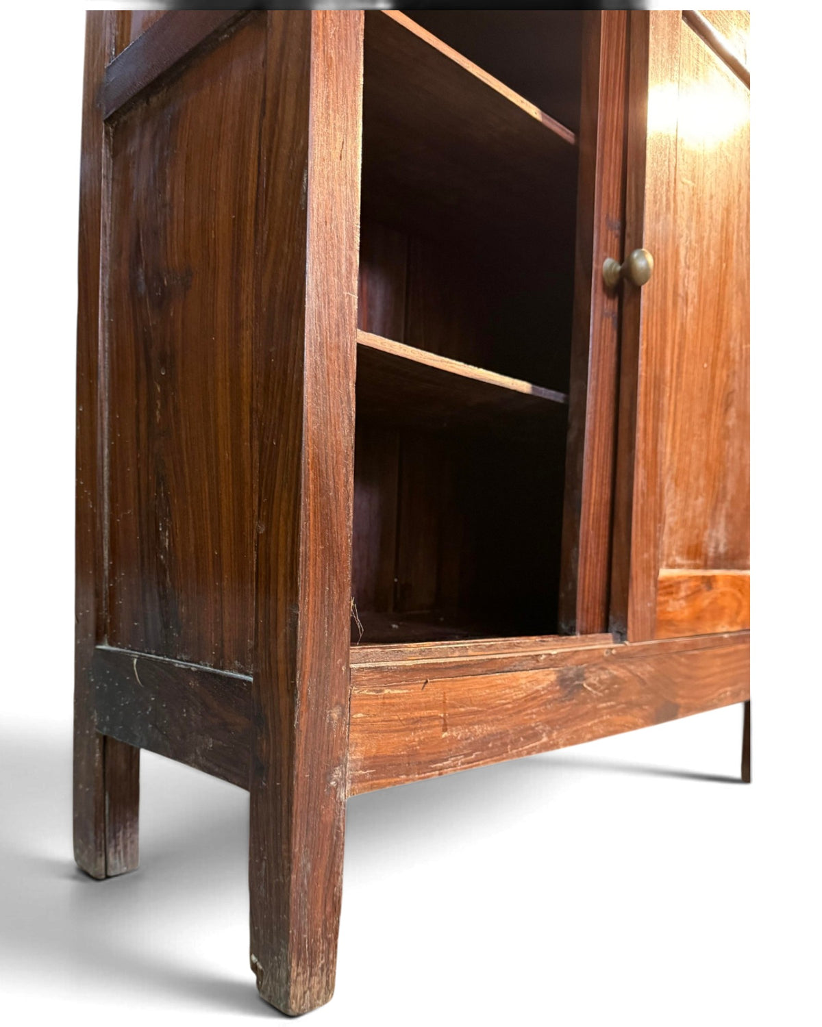 Teak Glass Kitchen Cabinet