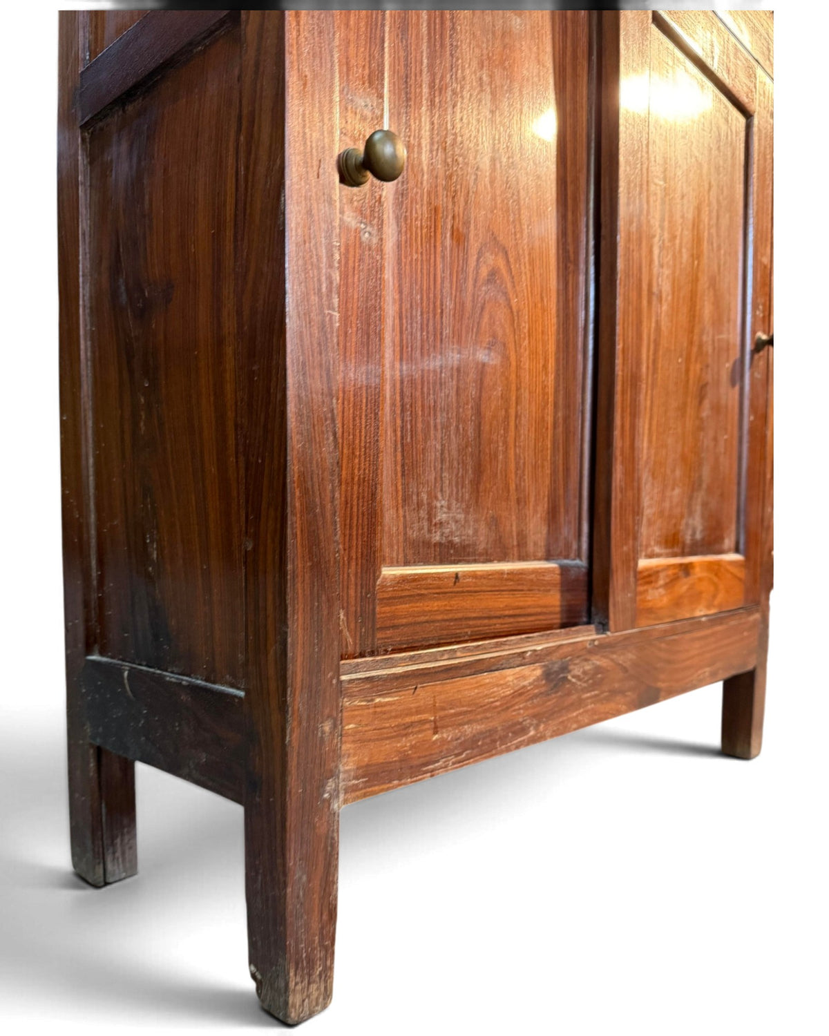 Teak Glass Kitchen Cabinet