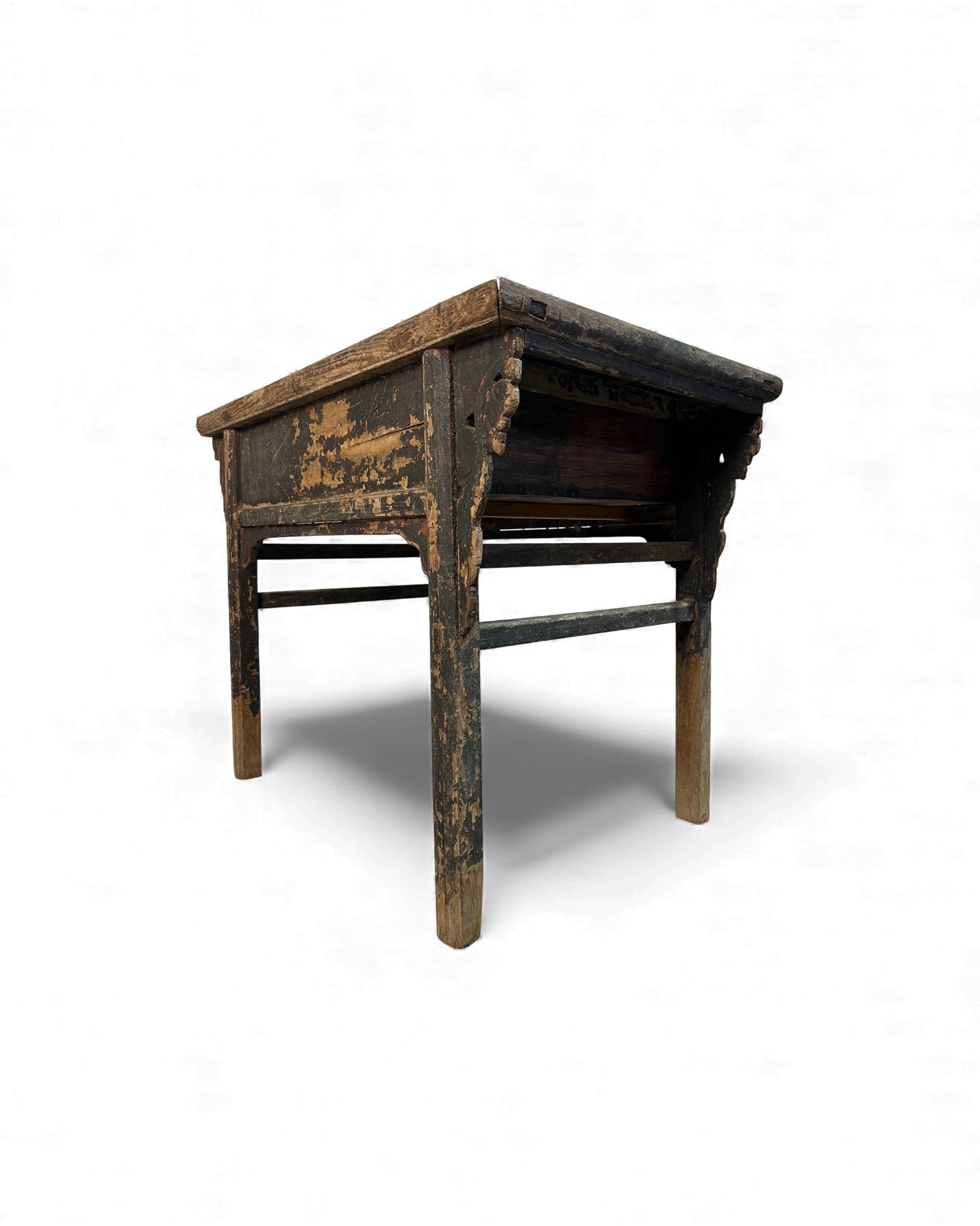 Chinese Carved Coffer with Traces of Red & Black Lacquer, Elm Wood - Surround Living - 21