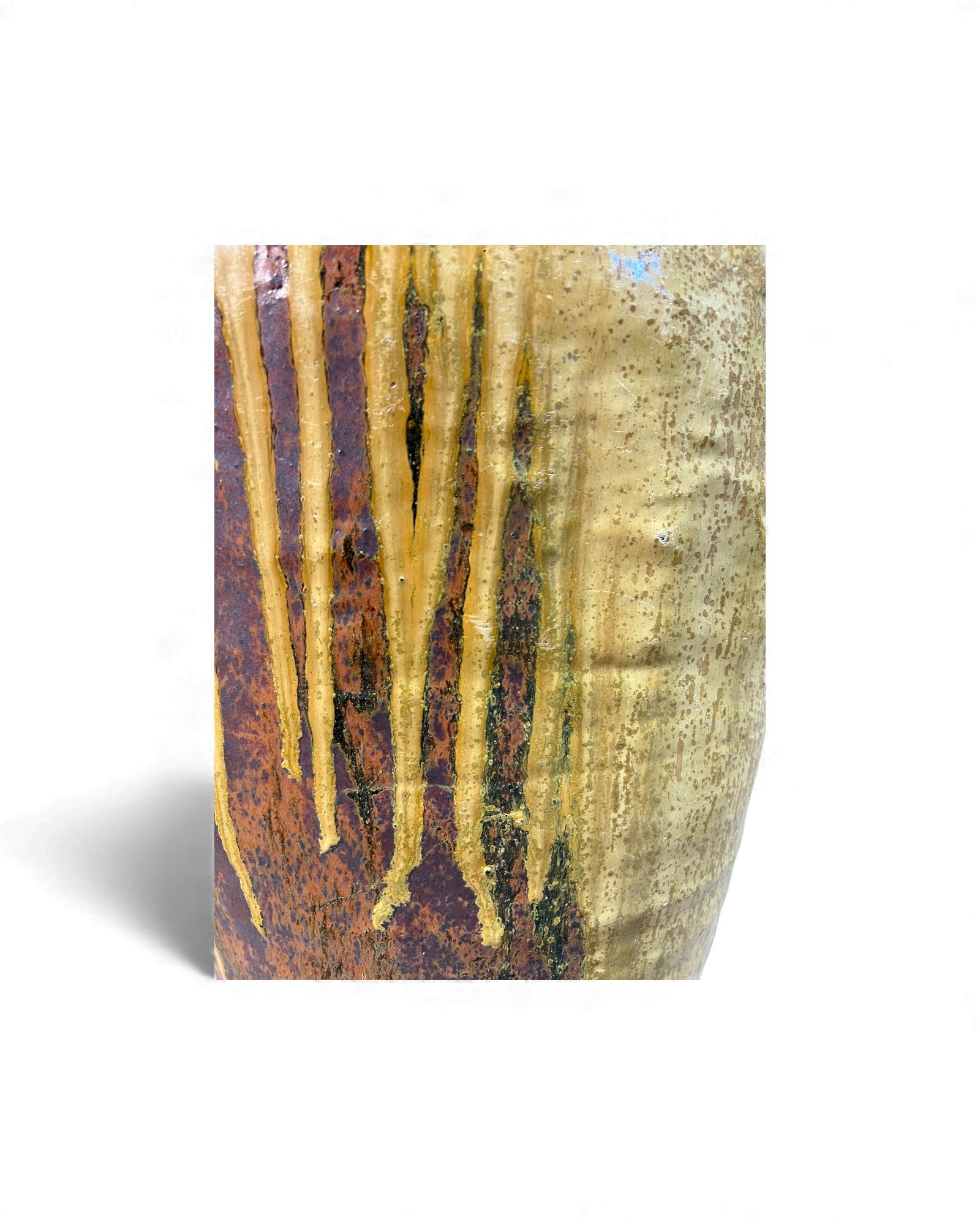 Chinese Glazed Wine Storage Jar (Mustard Drip Glaze) - Surround Living - 3