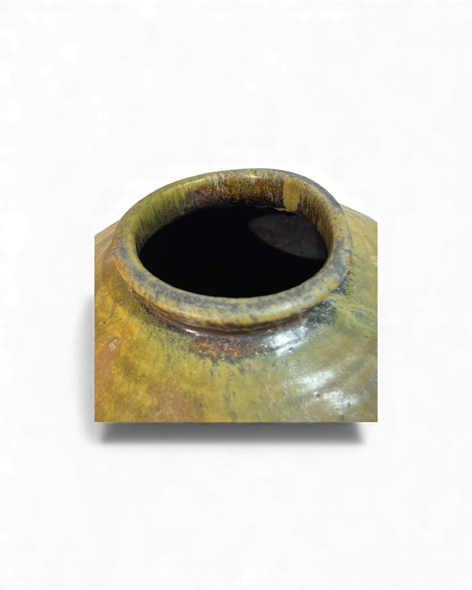 Chinese Glazed Wine Storage Jar (Mustard Drip Glaze) - Surround Living - 20