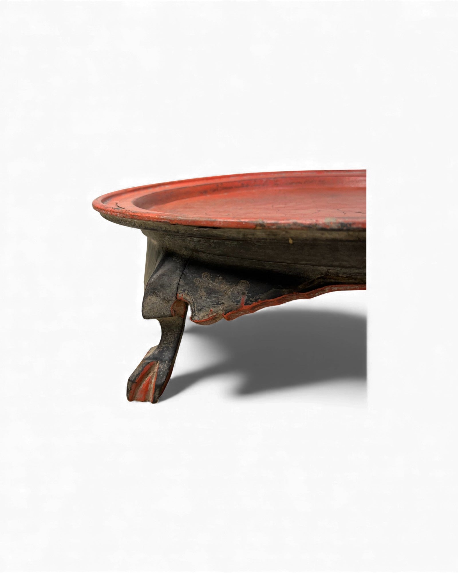 Burmese Lacquered Offering Tray with Lion Feet - Surround Living - 8