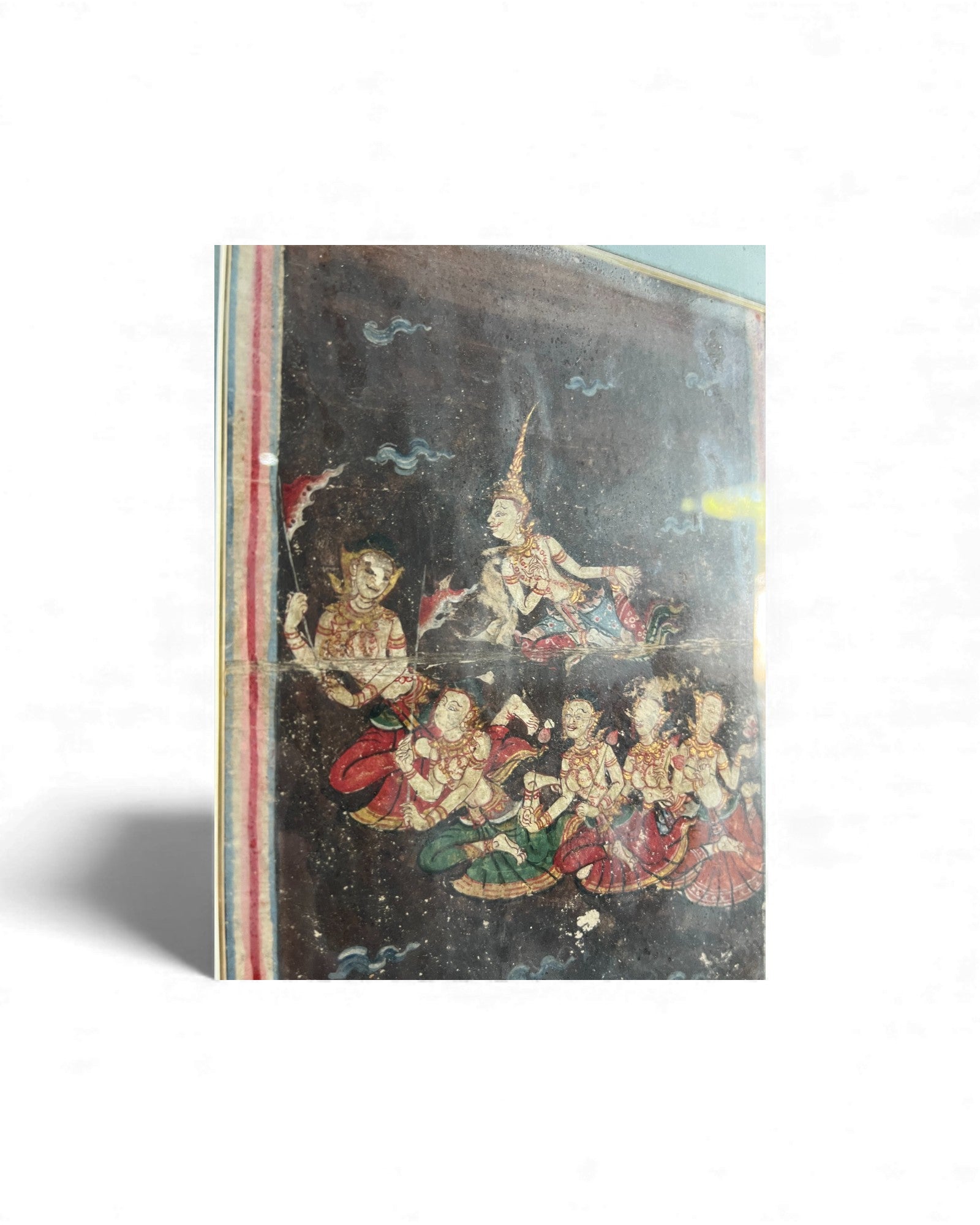 Thai Manuscript Painting Fragment (Temple Prayer Book Illustration) 1 - Surround Living - 4