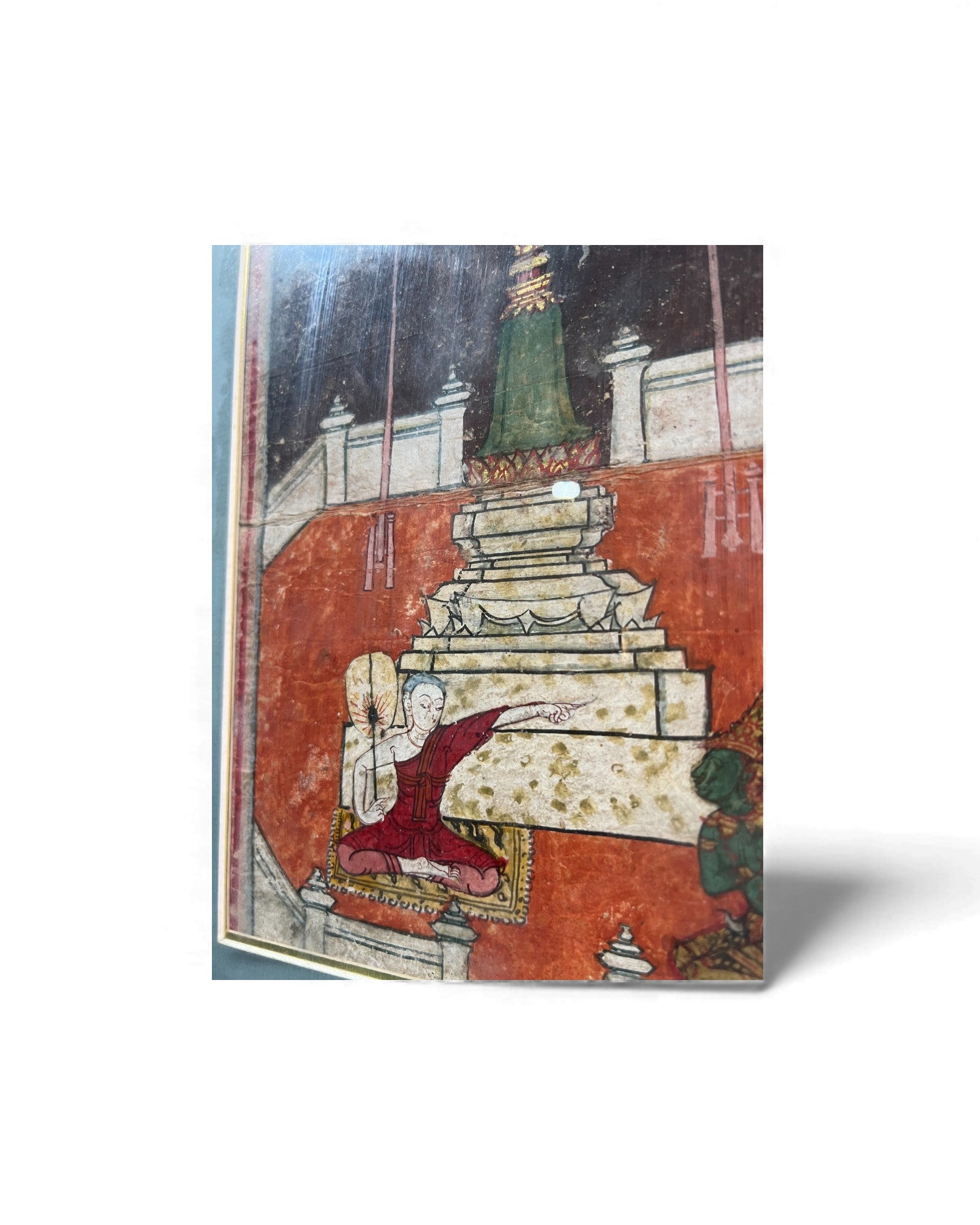 Thai Manuscript Painting Fragment (Temple Prayer Book Illustration) 2 - Surround Living - 4