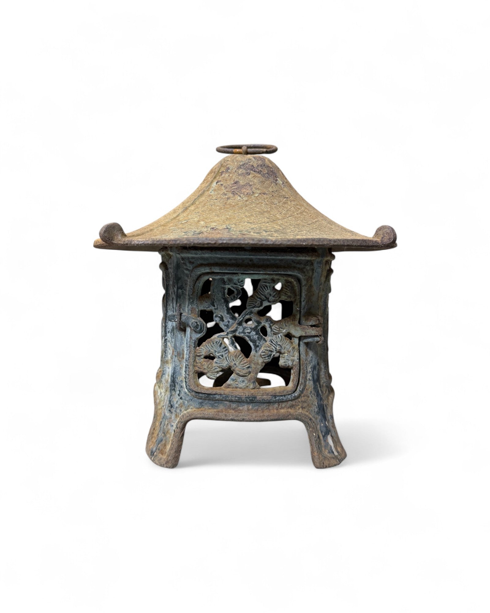 Antique Japanese-Style Cast Iron Lantern