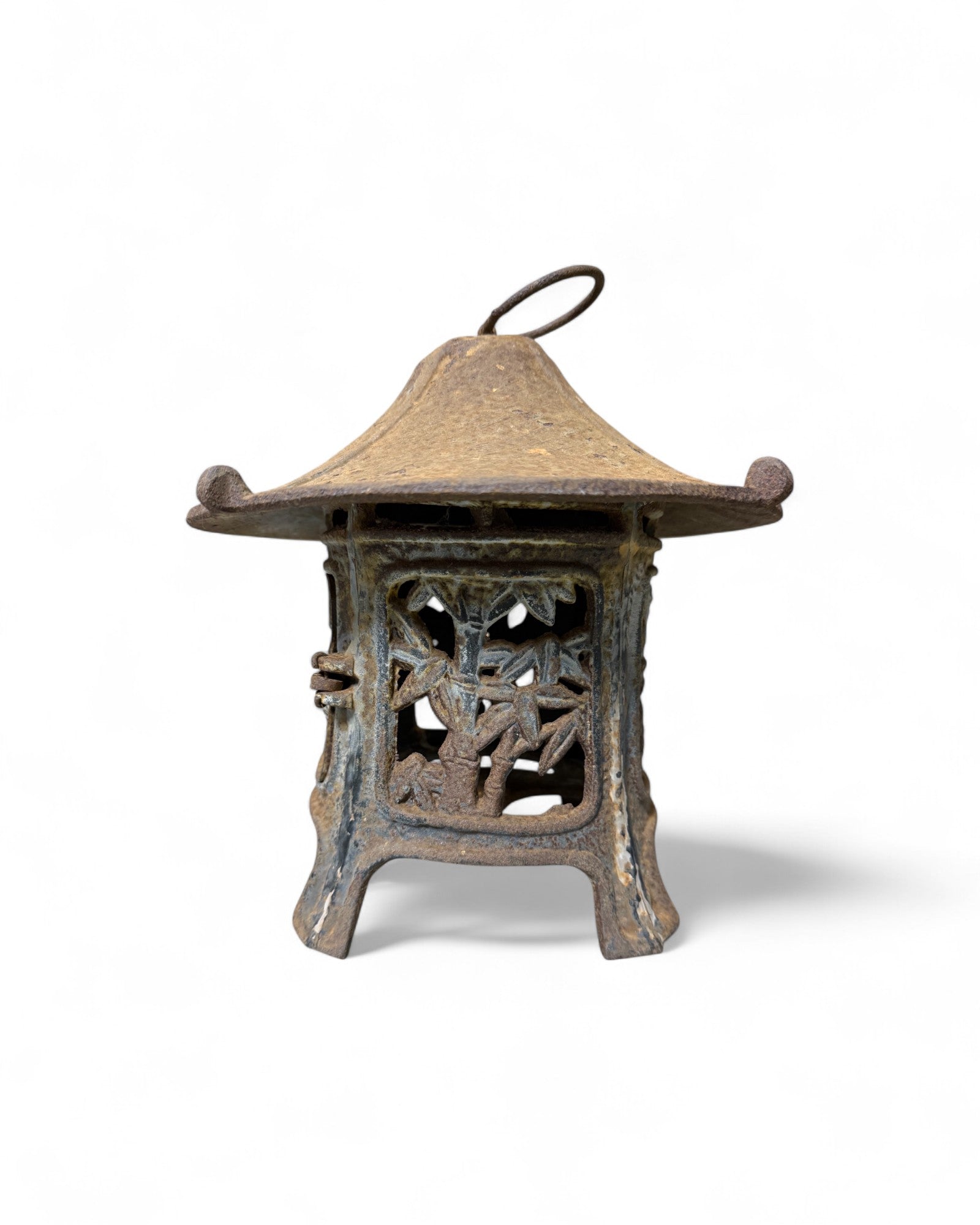 Antique Japanese-Style Cast Iron Lantern