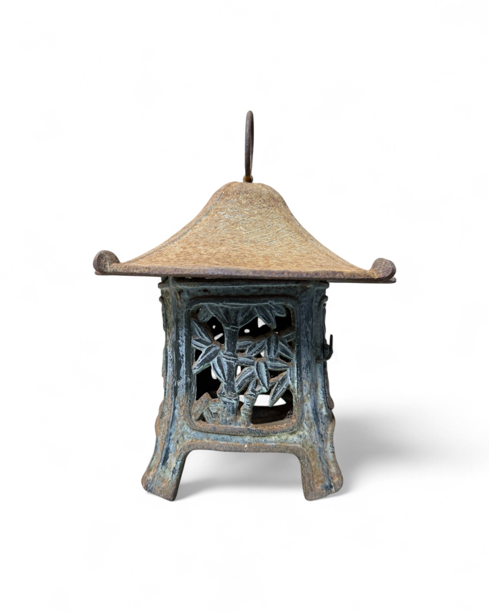 Antique Japanese-Style Cast Iron Lantern