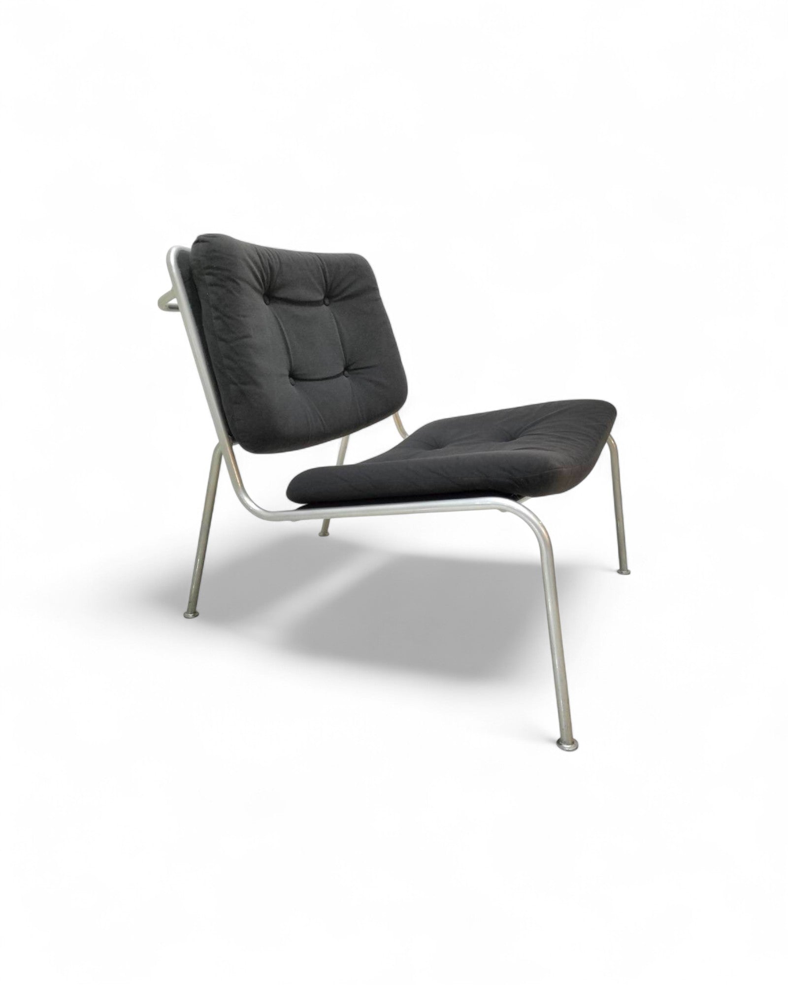 Mid Century Armchair Black Fabric - Original
