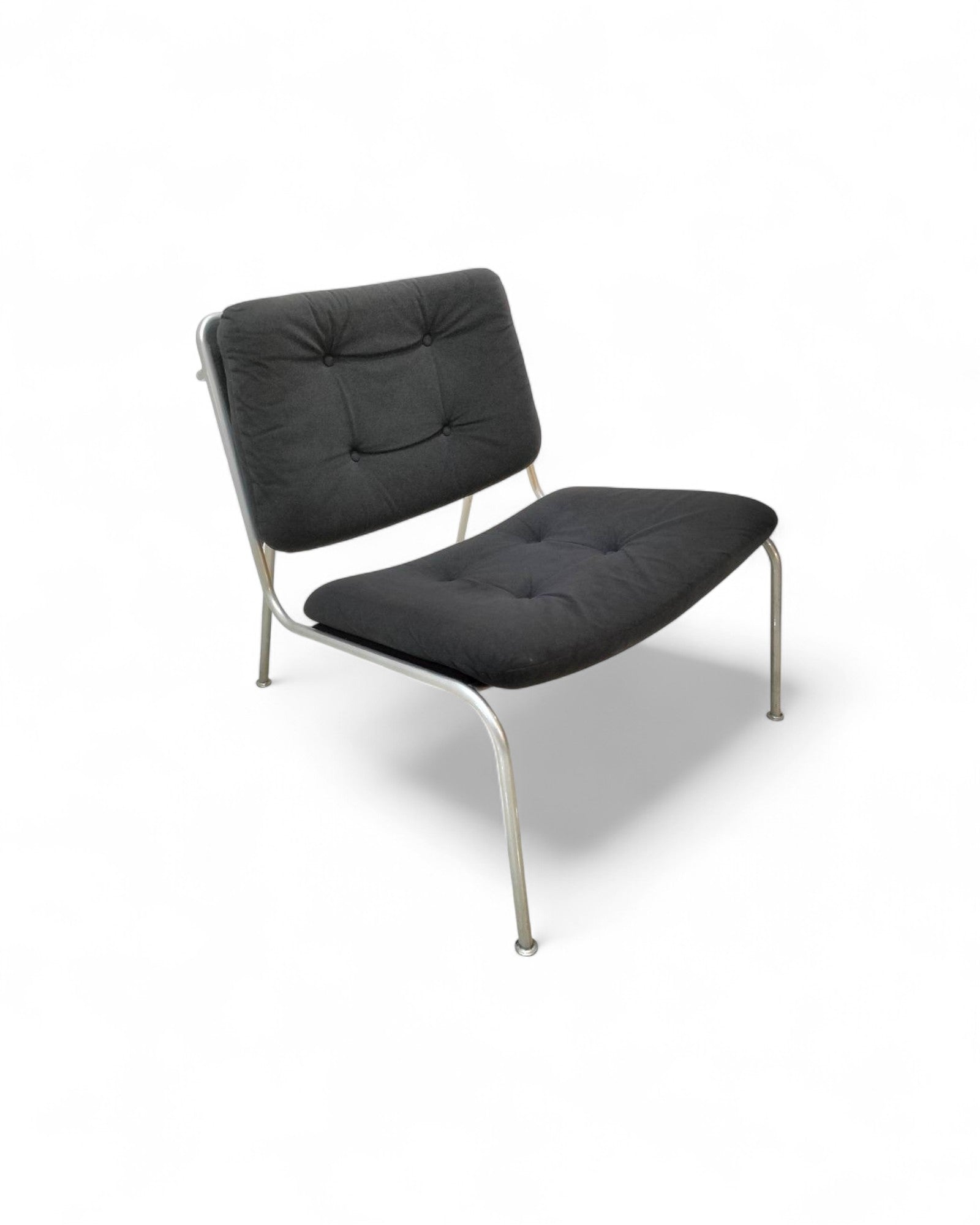 Mid Century Armchair Black Fabric - Original