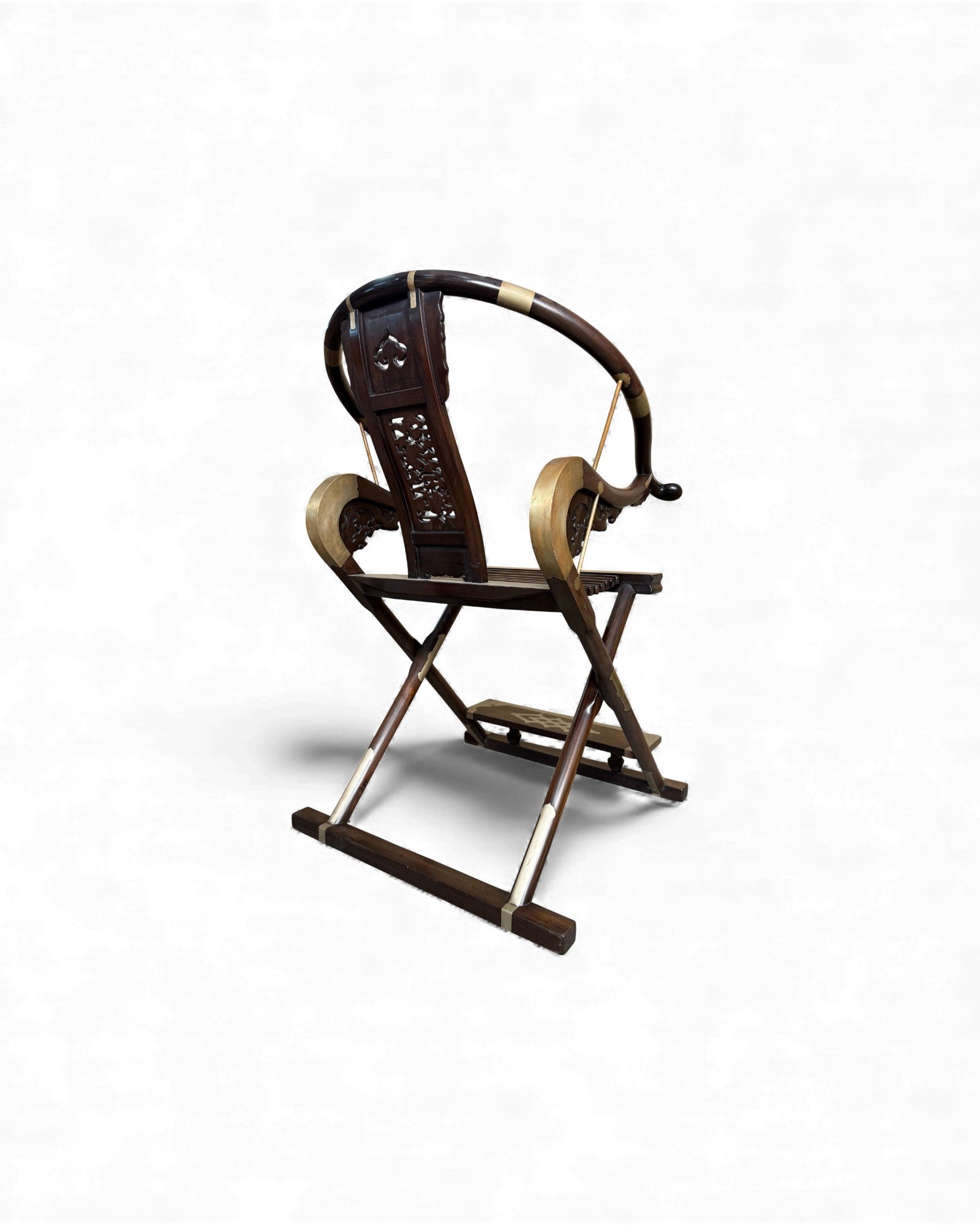 Hunting Chairs No. 2 - Zitan Wood Inlaid Bronze - Surround Living - 6
