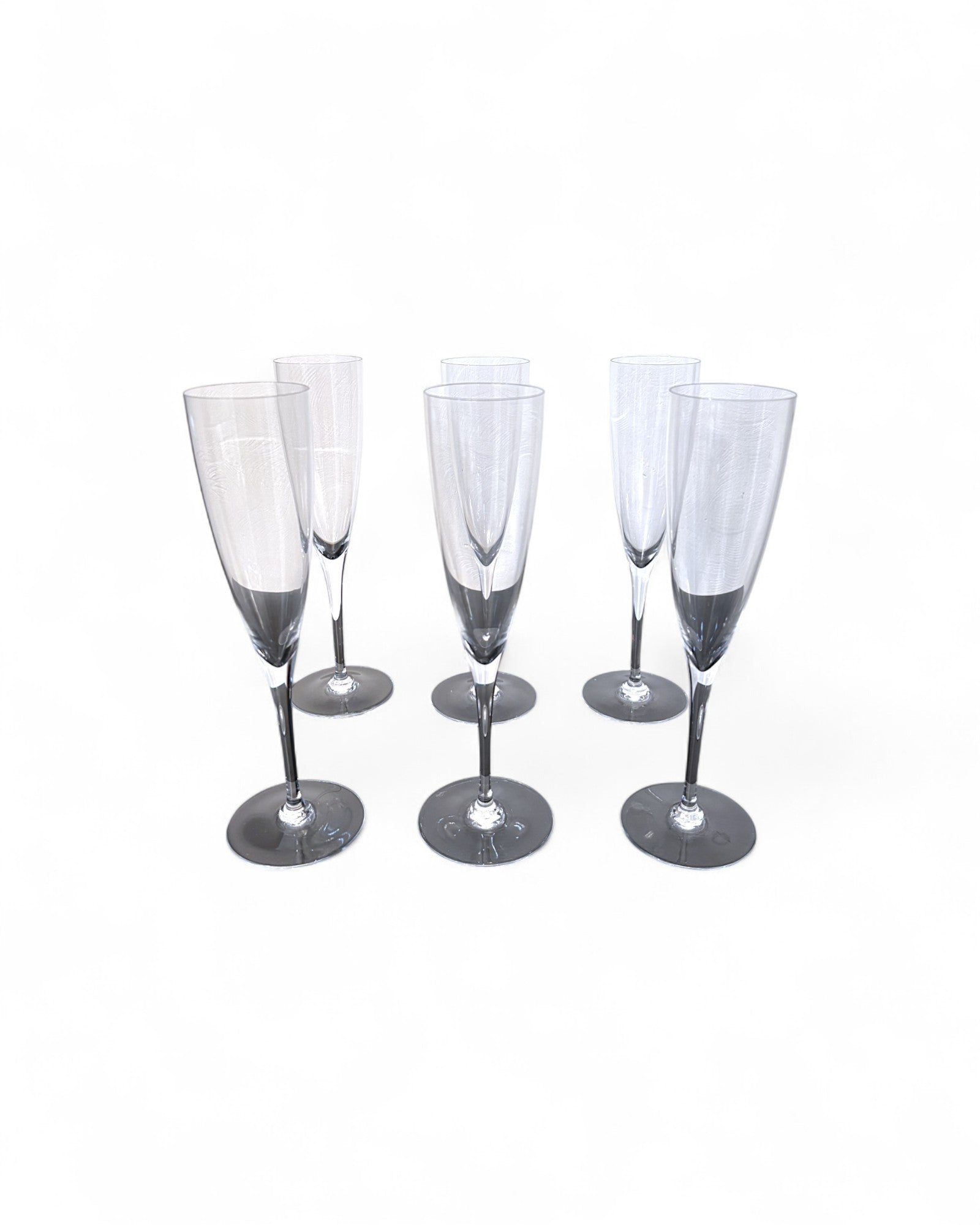 Vintage Baccarat Crystal Flute Glasses - Set of 6