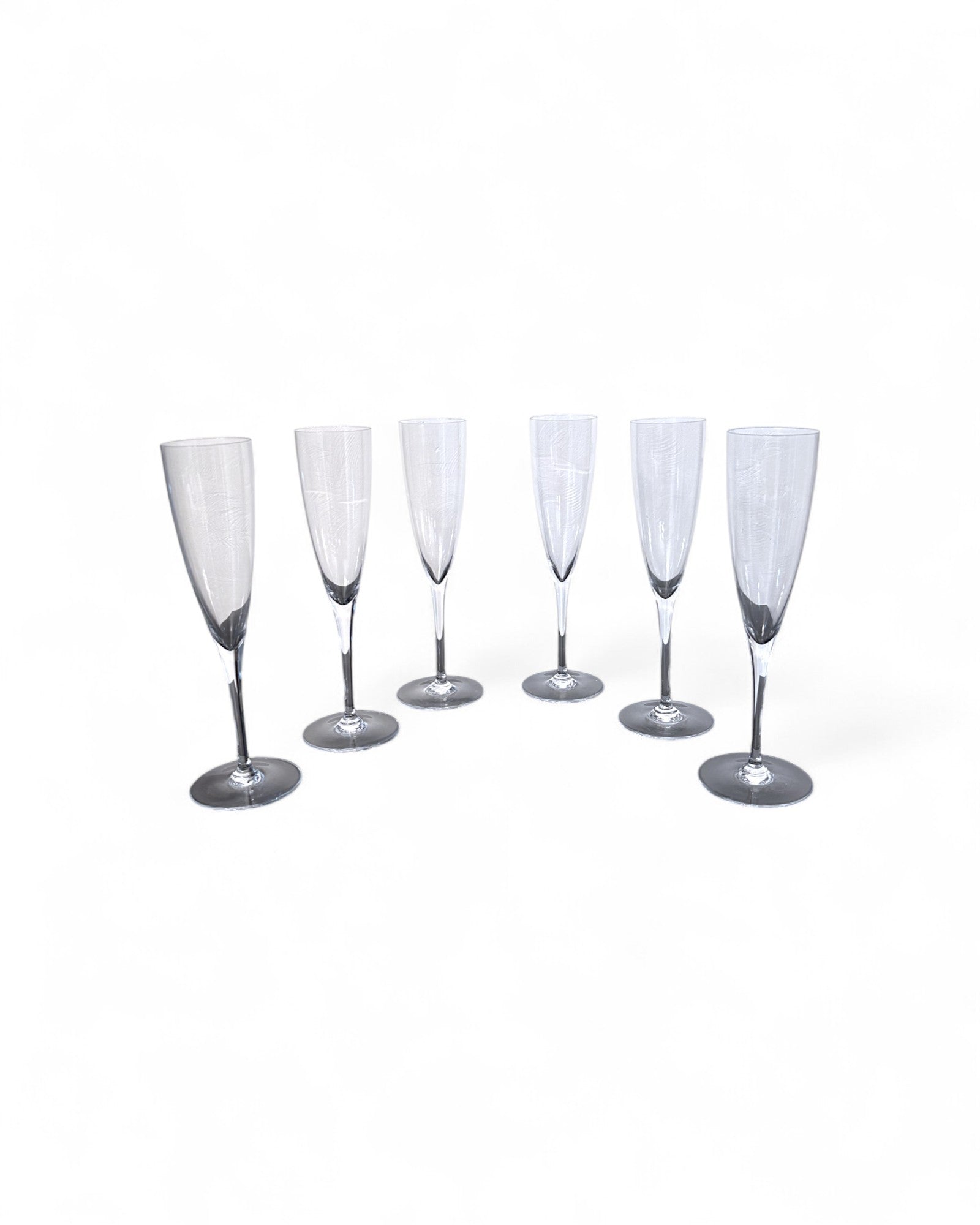 Vintage Baccarat Crystal Flute Glasses - Set of 6