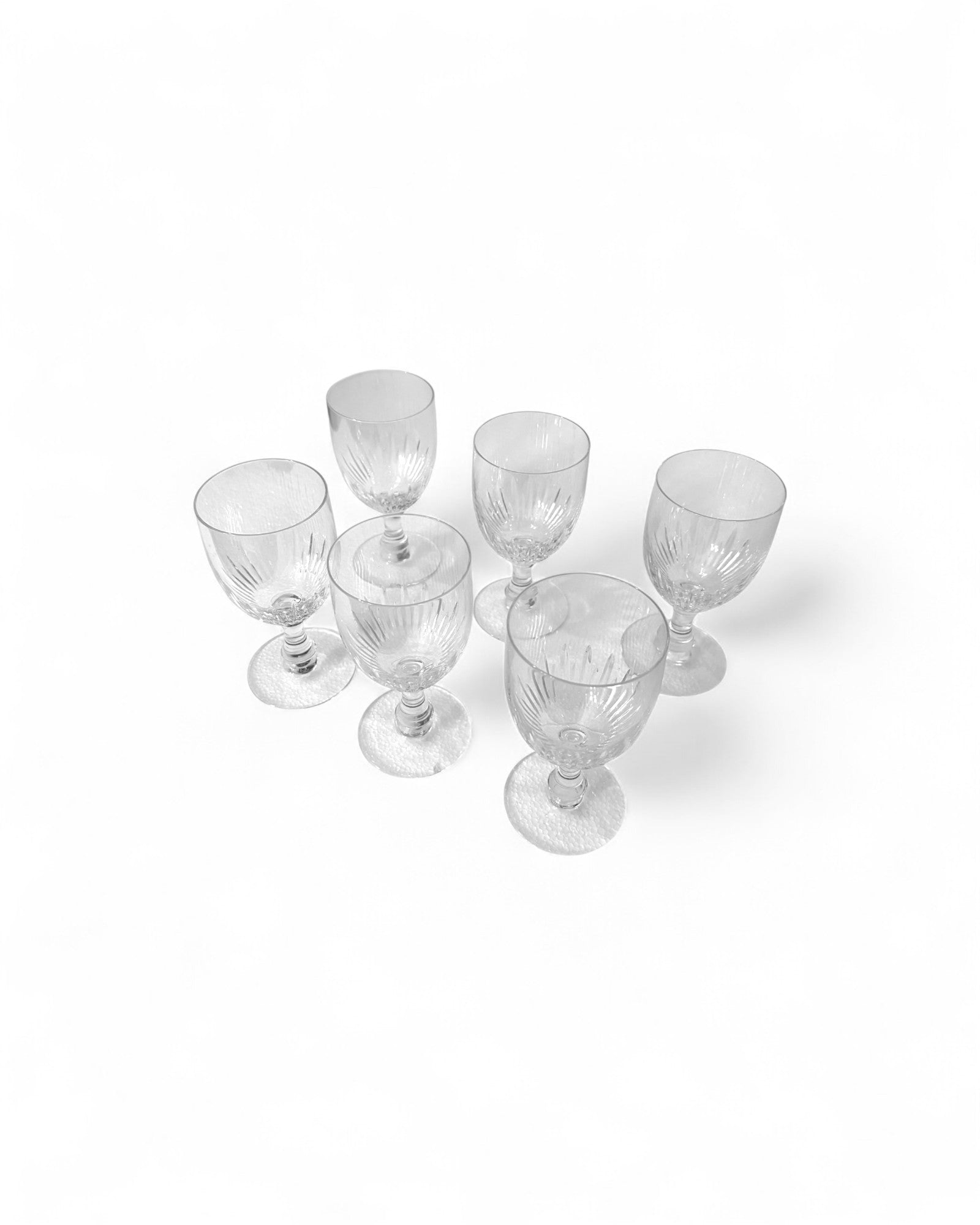 Vintage Baccarat Cut Crystal Wine Glasses – Set of 6