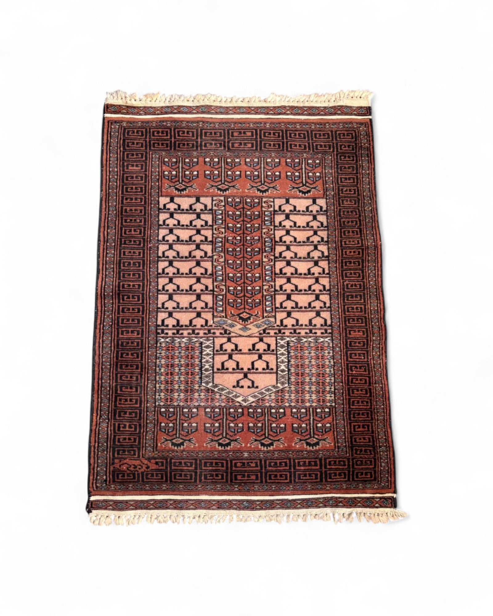 Vintage Afghan Baluch Prayer Rug | 94 x 62 x 2