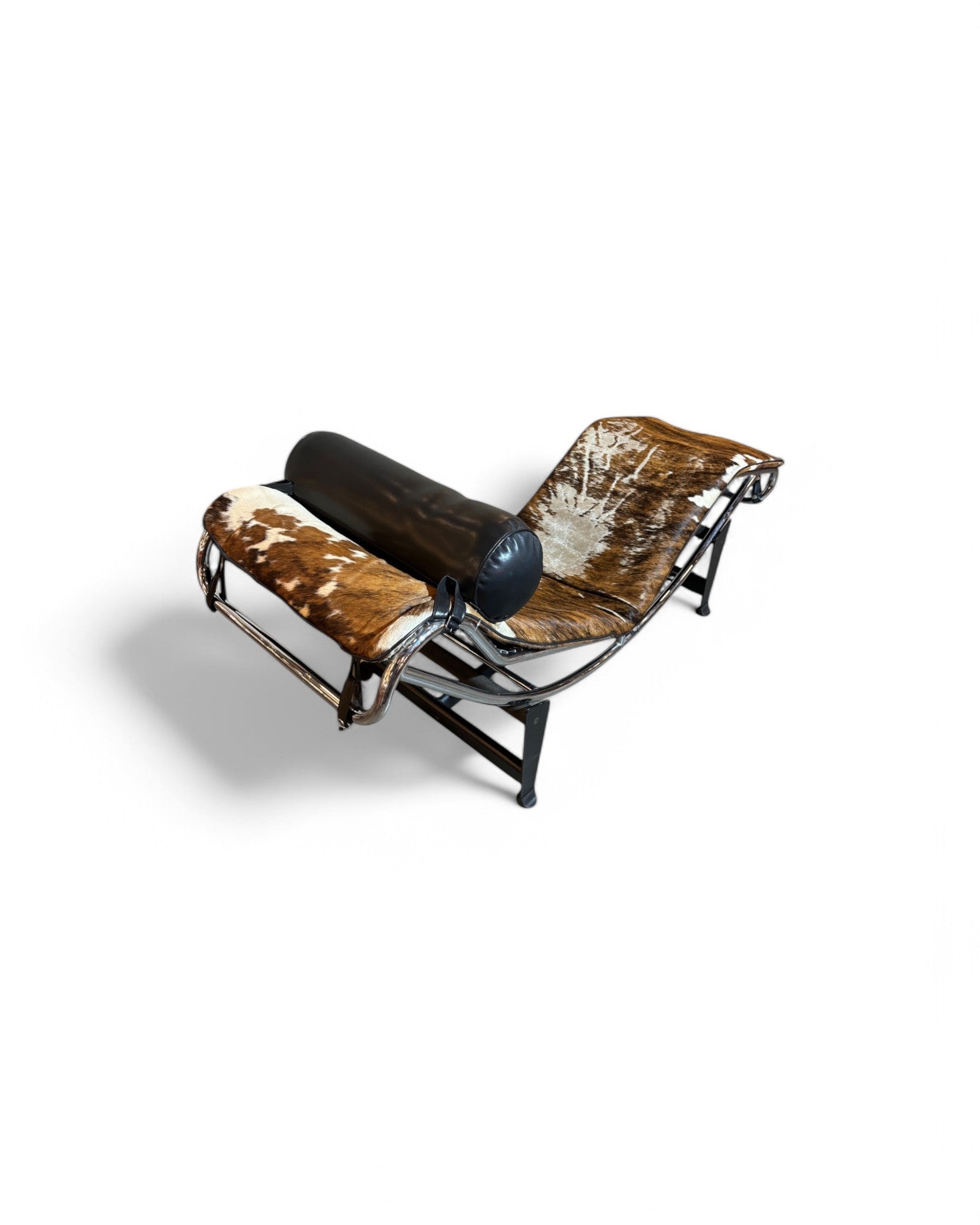 Cow Hyde Leather Chaise Long