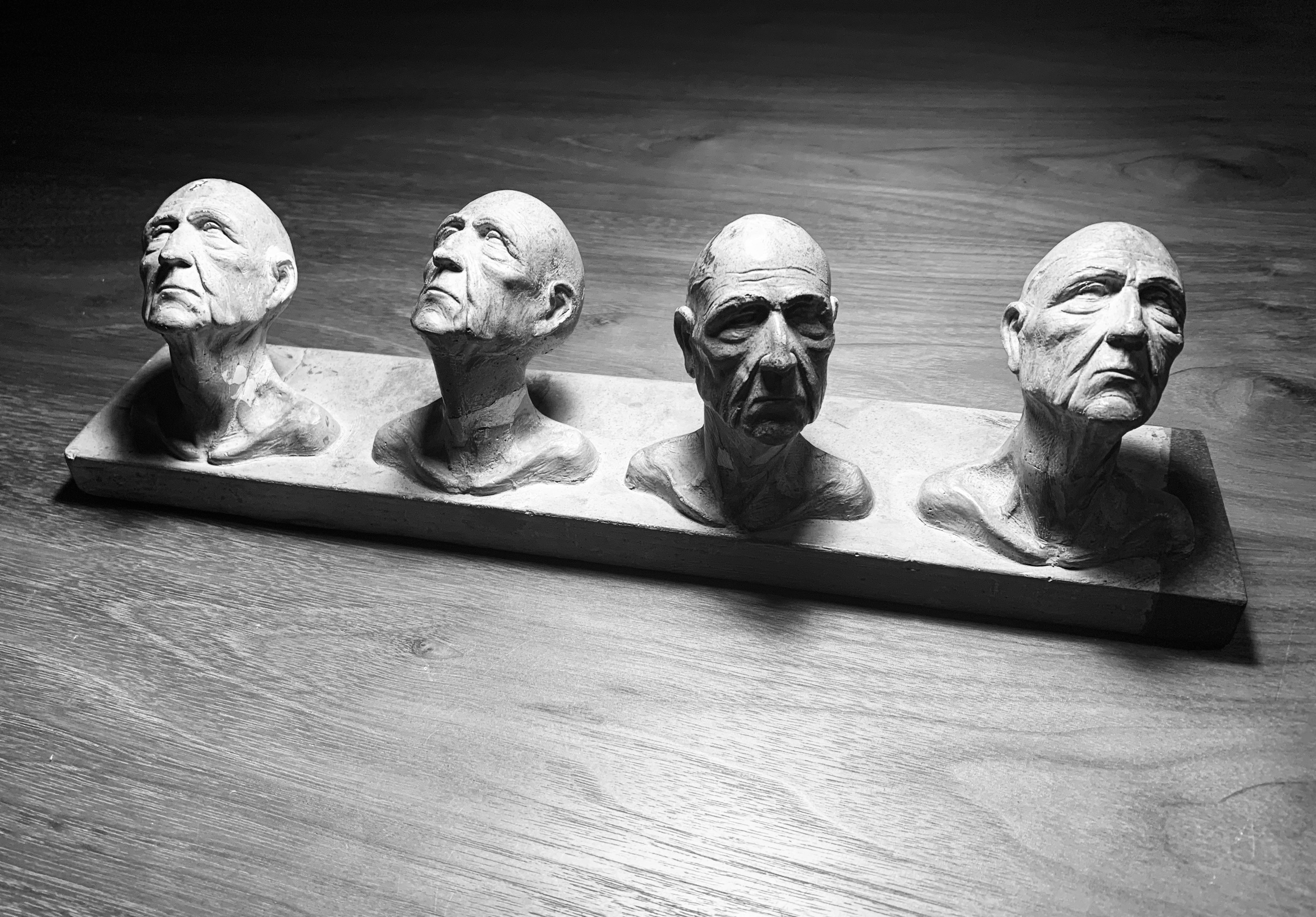 Four Old Men Looking Up  Kintsugi