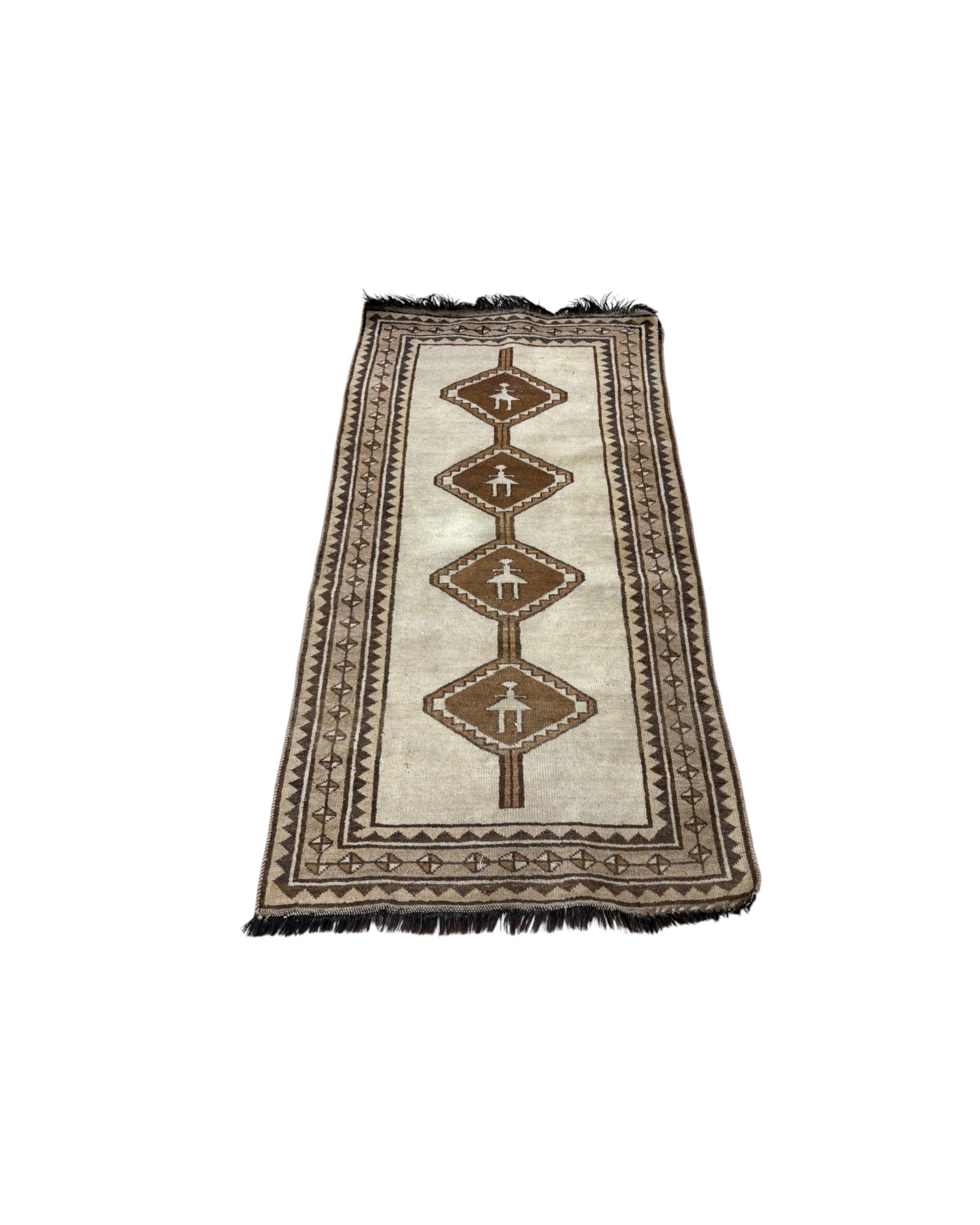 Anatolian Tribal Medallion Wool Rug – Turkey | 107 x 205 cm