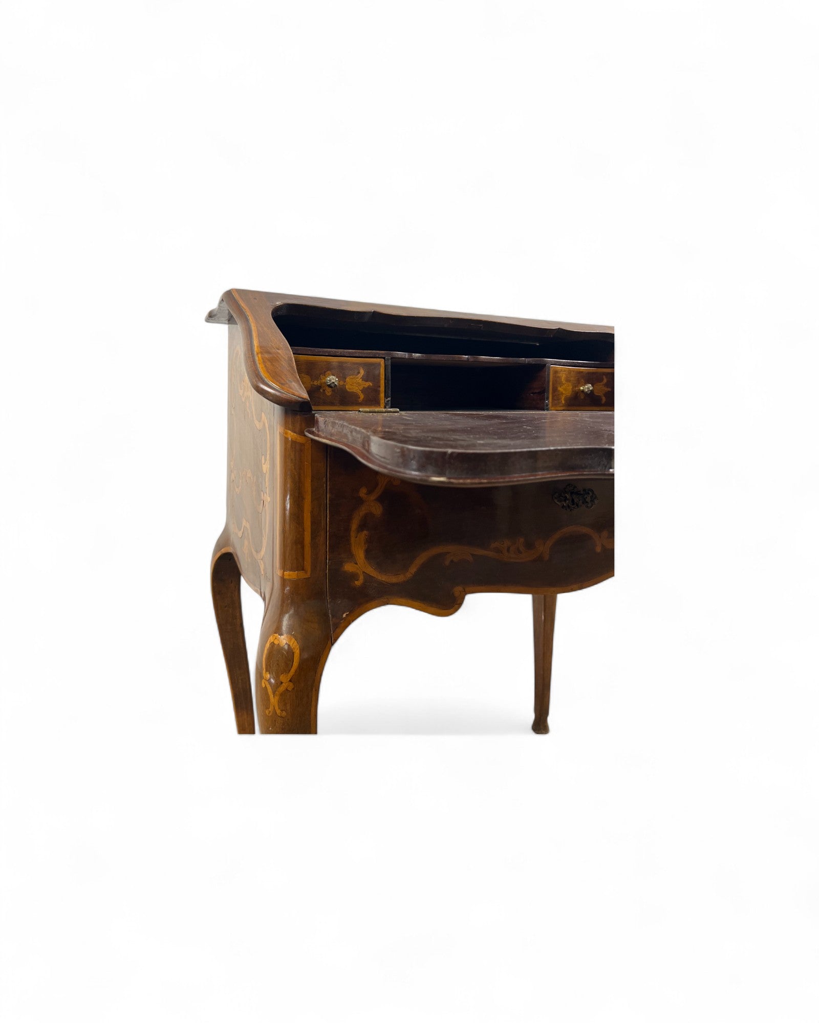 Small Turin Inlaid Rococo Secretaire