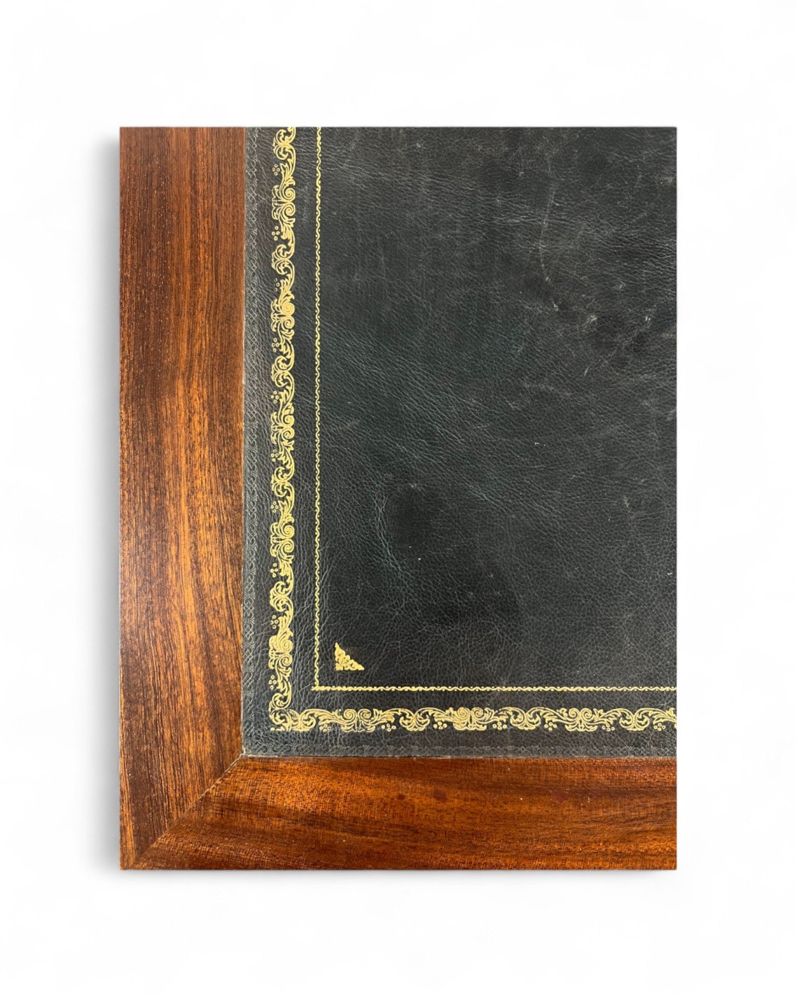 Mahogany Empire Executive Desk with Embossed Leather Top