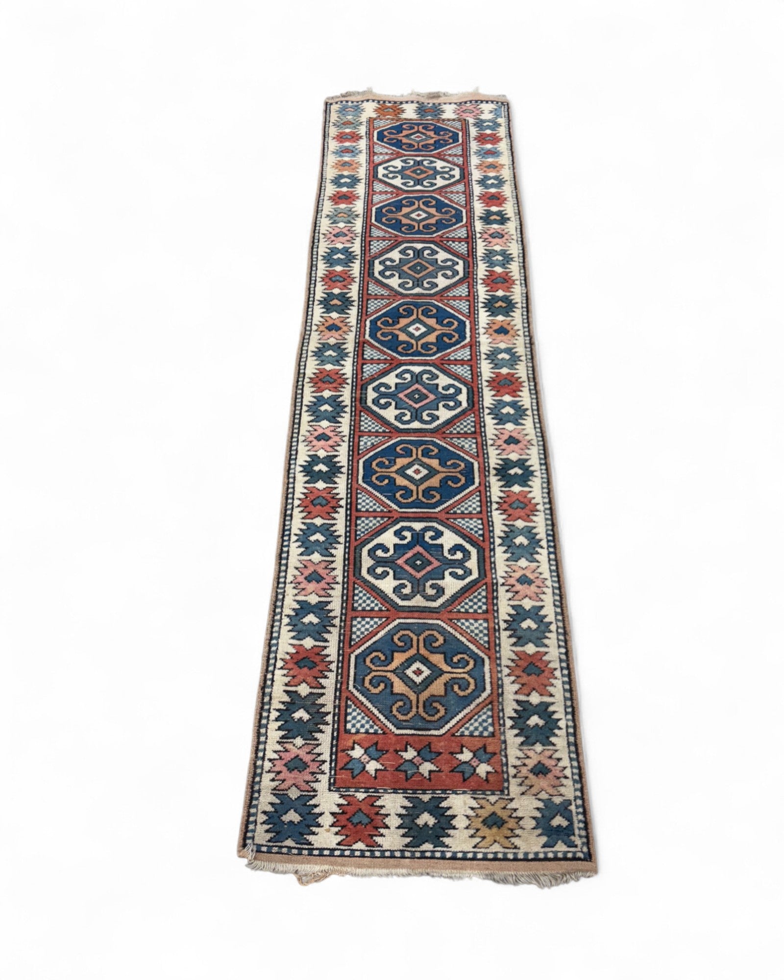 Anatolian Tribal Runner Rug – Kazak Style | 67 x 267 cm