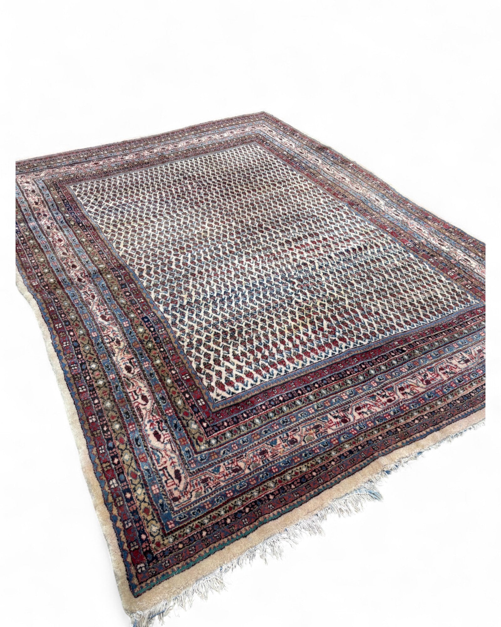 Vintage Lattice Field Wool Rug‚ India | 207 x 296cm