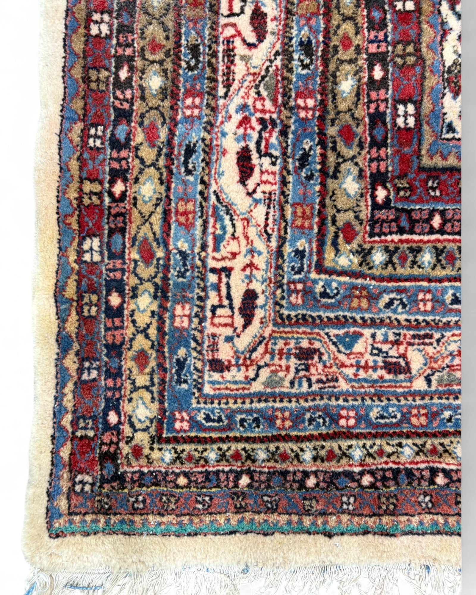 Vintage Lattice Field Wool Rug‚ India | 207 x 296cm