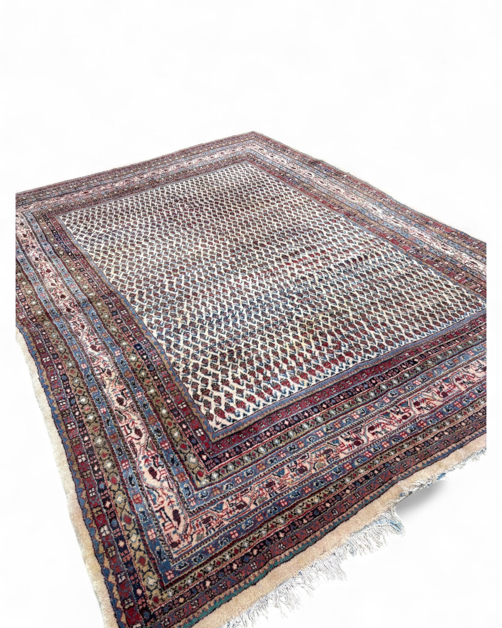 Vintage Lattice Field Wool Rug‚ India | 207 x 296cm