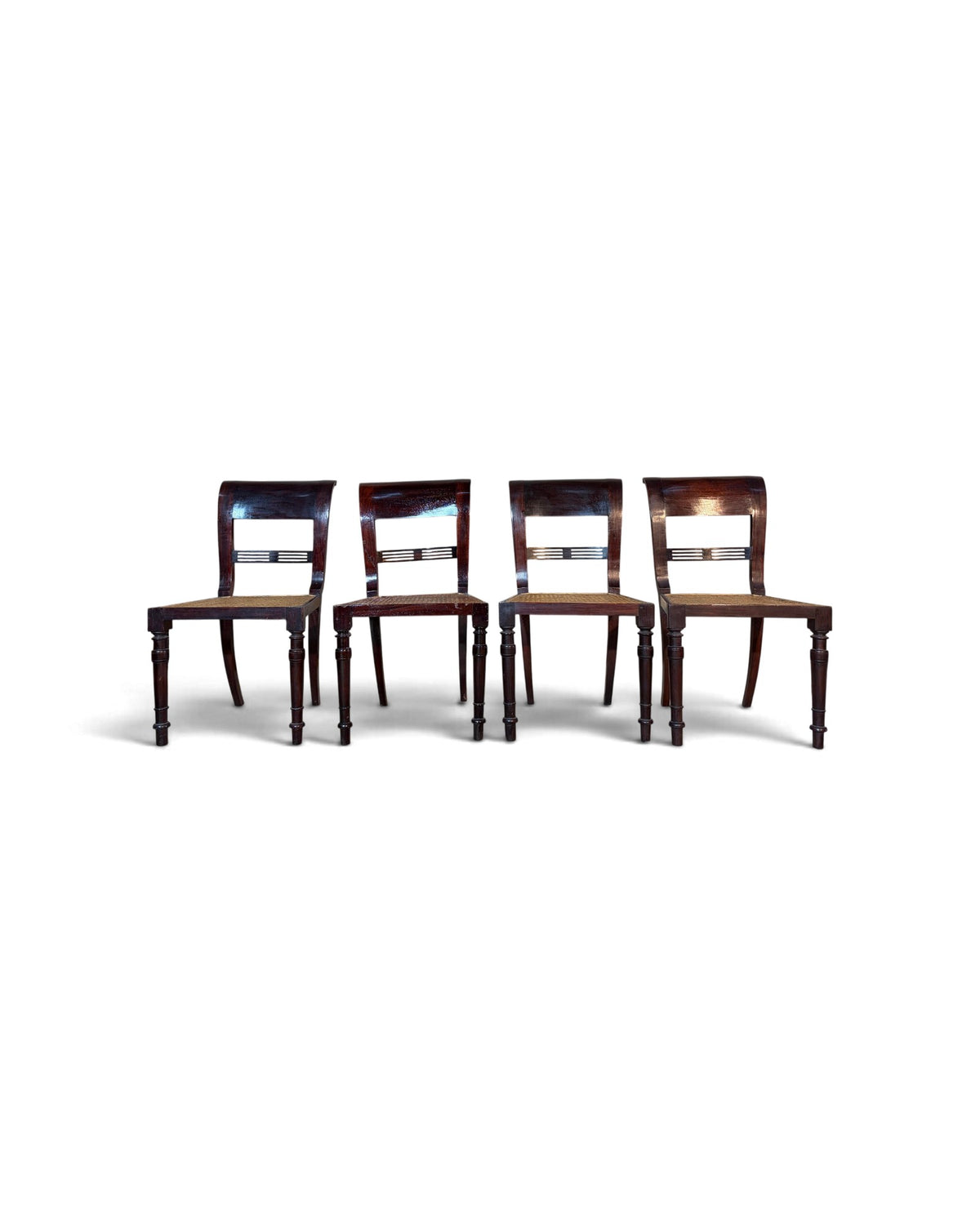 Set of 4 Rattan Dining Chairs
