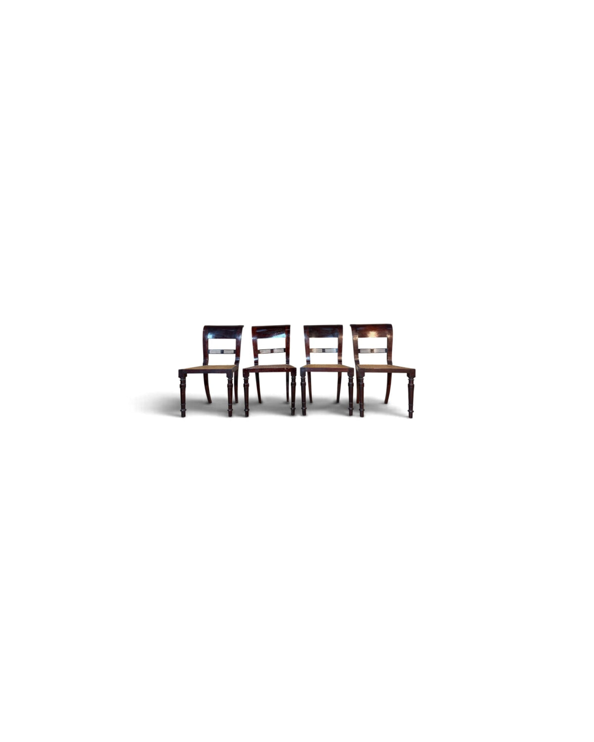 Set of 4 Rattan Dining Chairs