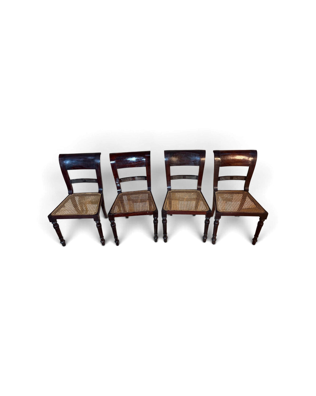Set of 4 Rattan Dining Chairs