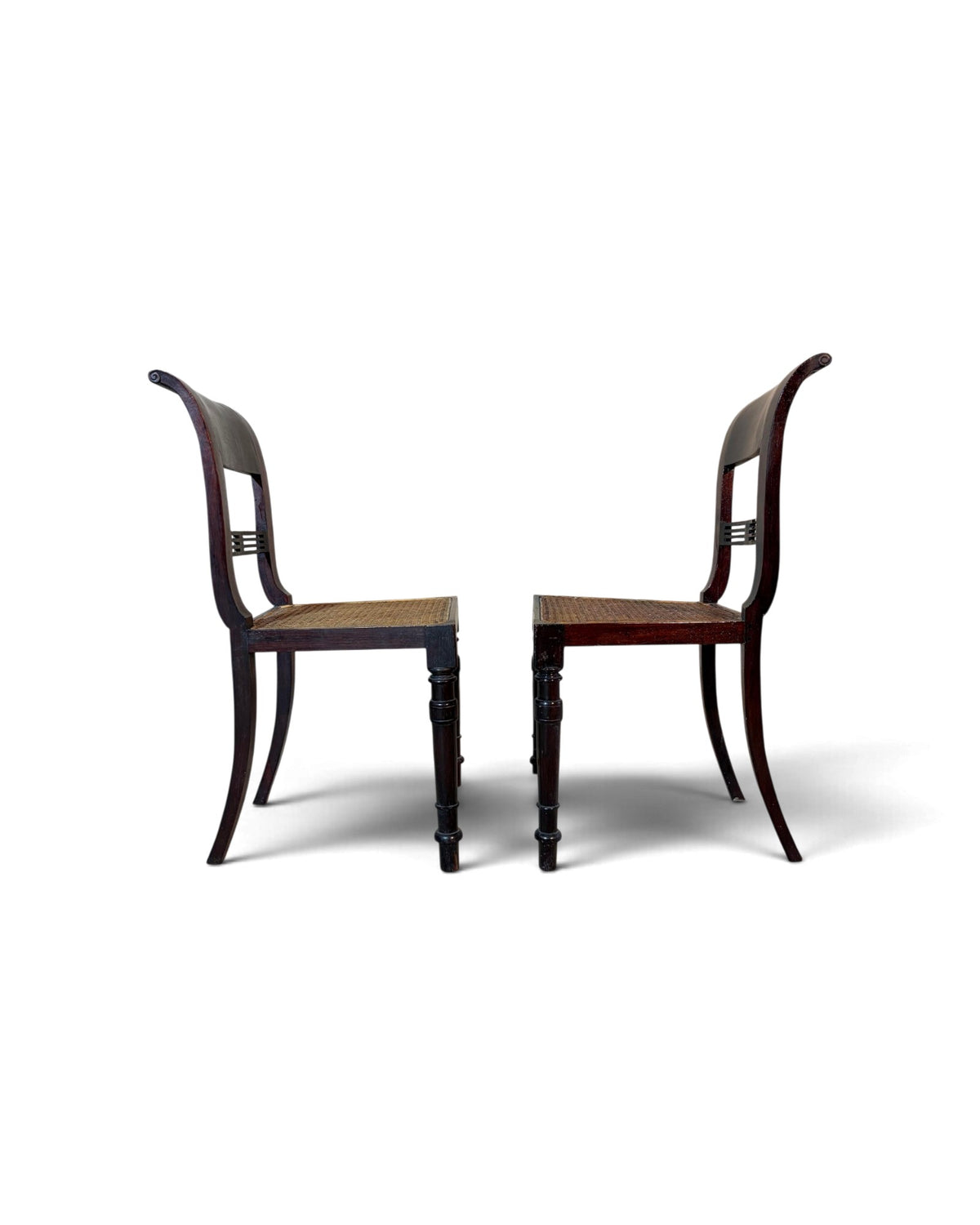 Set of 4 Rattan Dining Chairs