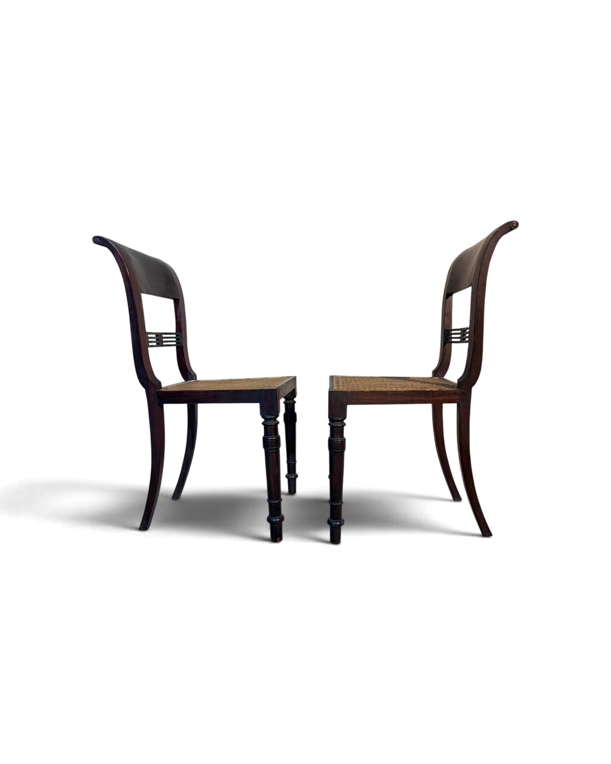 Set of 4 Rattan Dining Chairs
