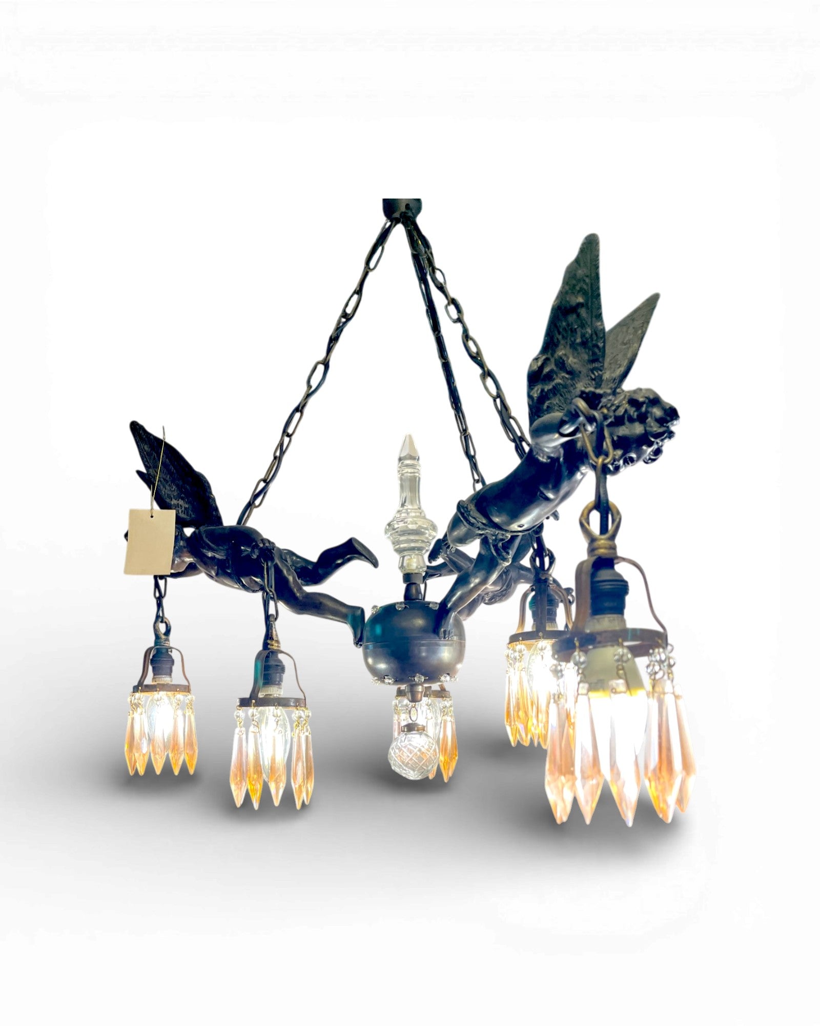 3 Bronze Cherub Figures with 6 Light Branches Chandelier - Surround Living - 3