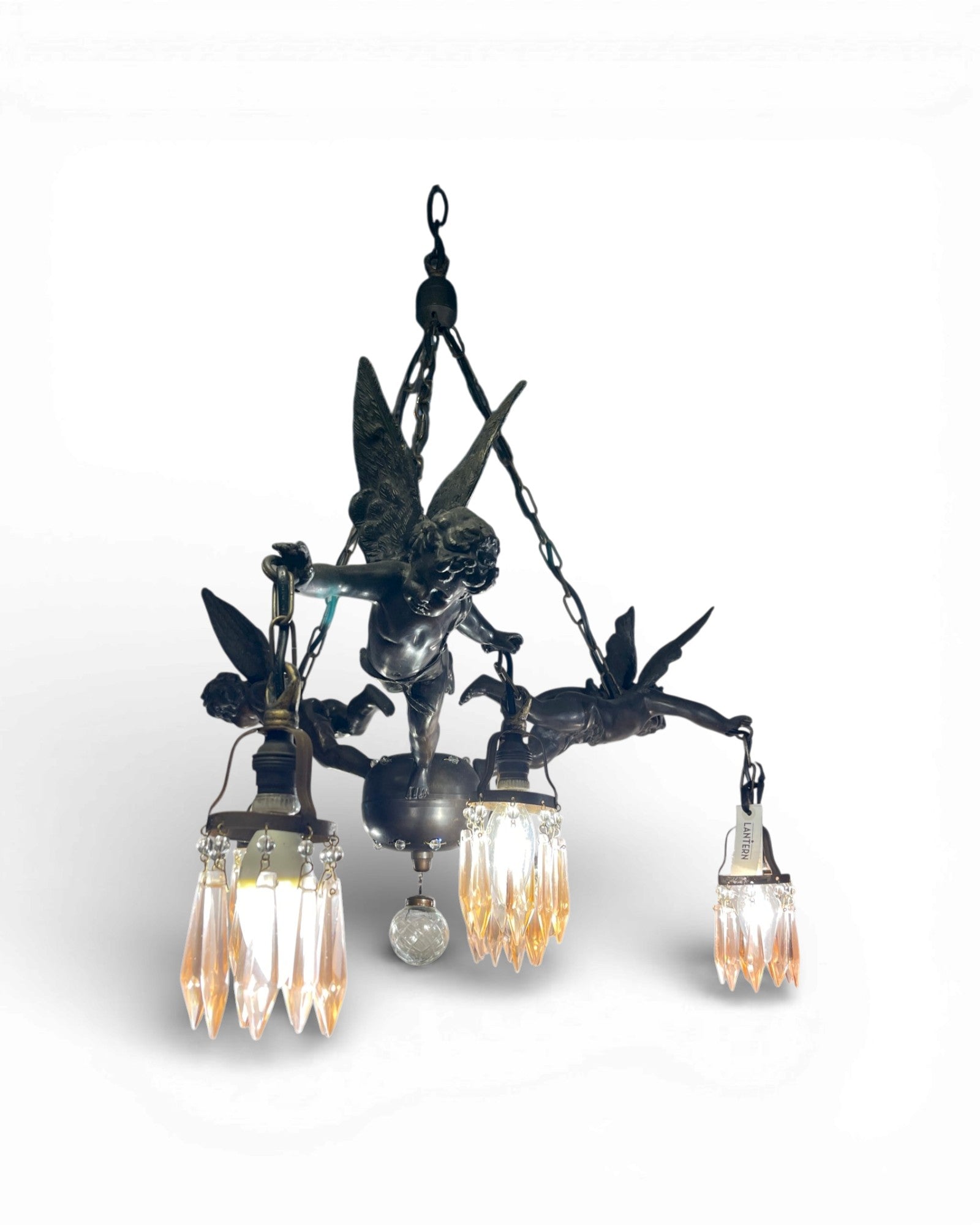 3 Bronze Cherub Figures with 6 Light Branches Chandelier - Surround Living - 8