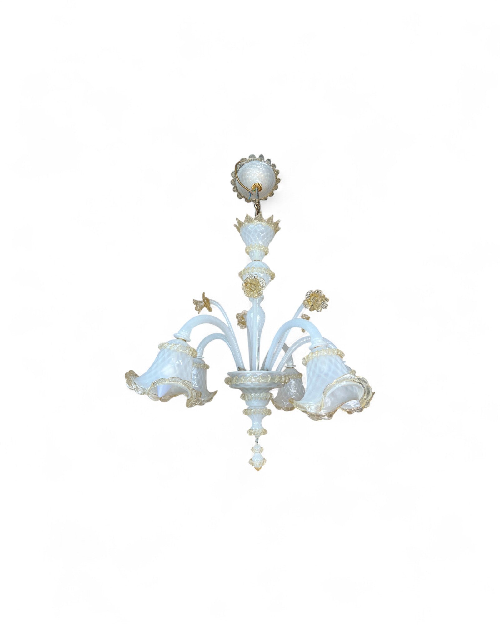 Pearl Murano Glass Floral Chandelier