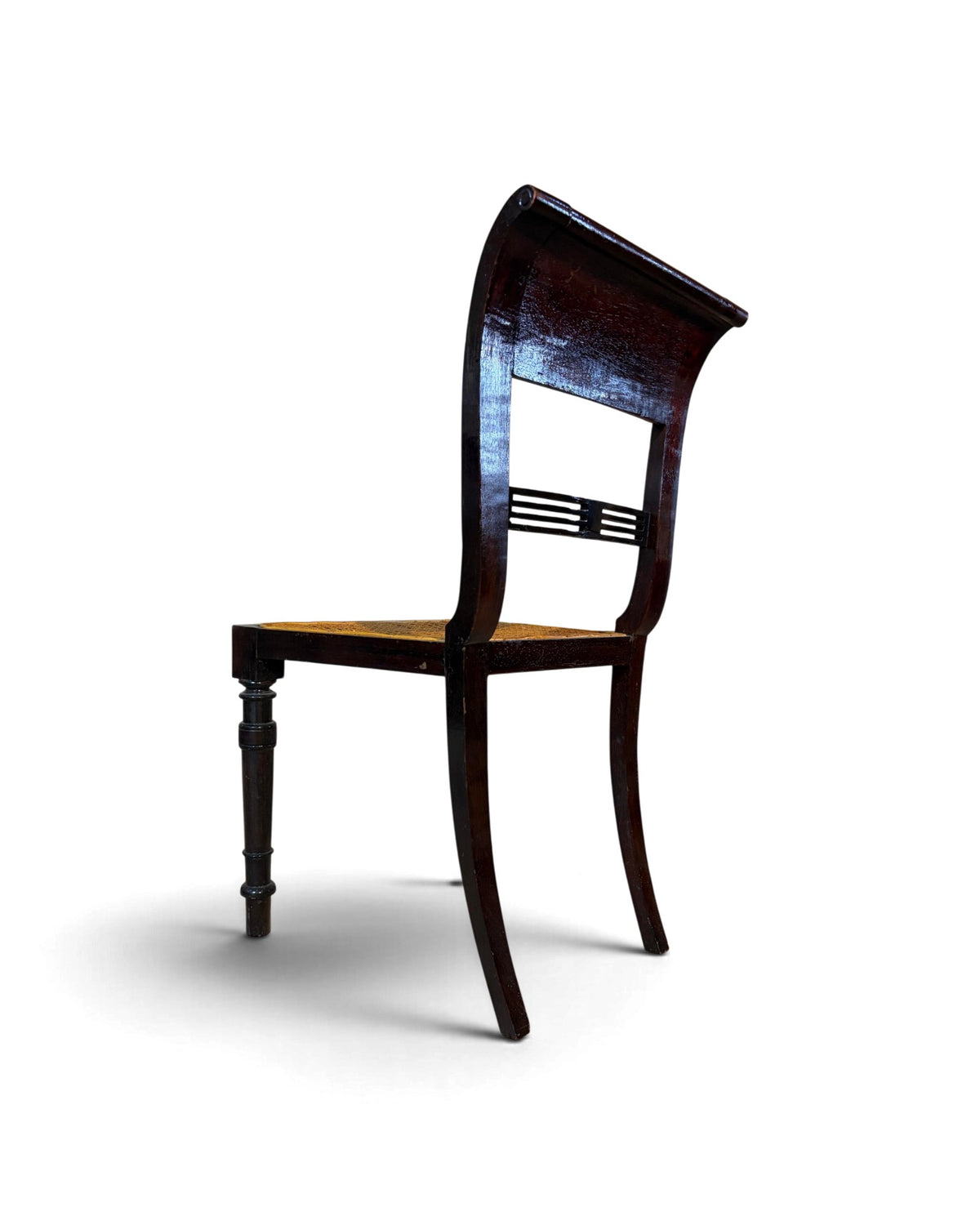 Rattan Dining Chair (Dark Lacquer)