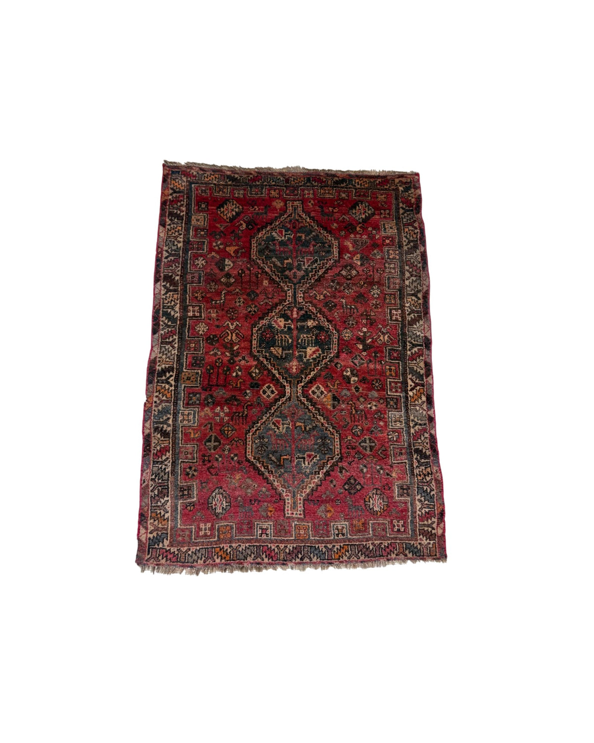 Red Tribal Pattern Rug (Medium)