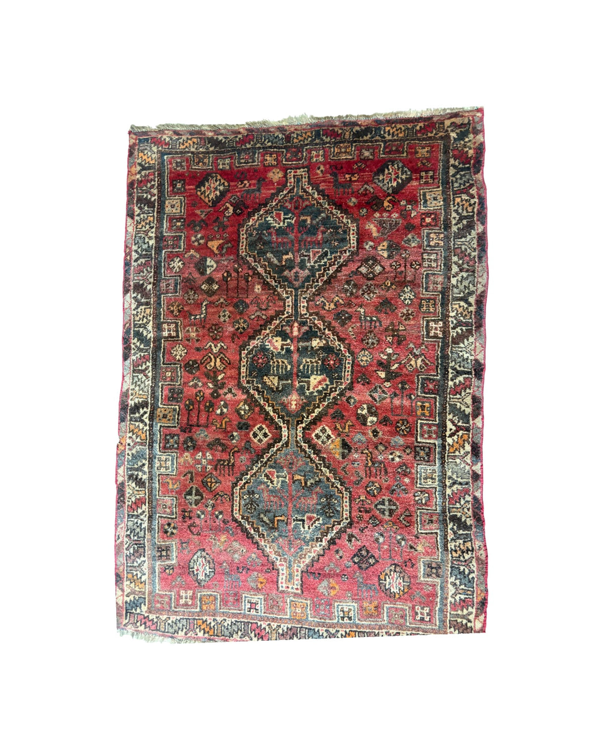 Red Tribal Pattern Rug (Medium)