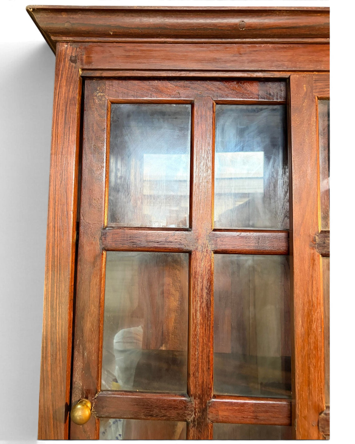 Teak Glass Kitchen Cabinet