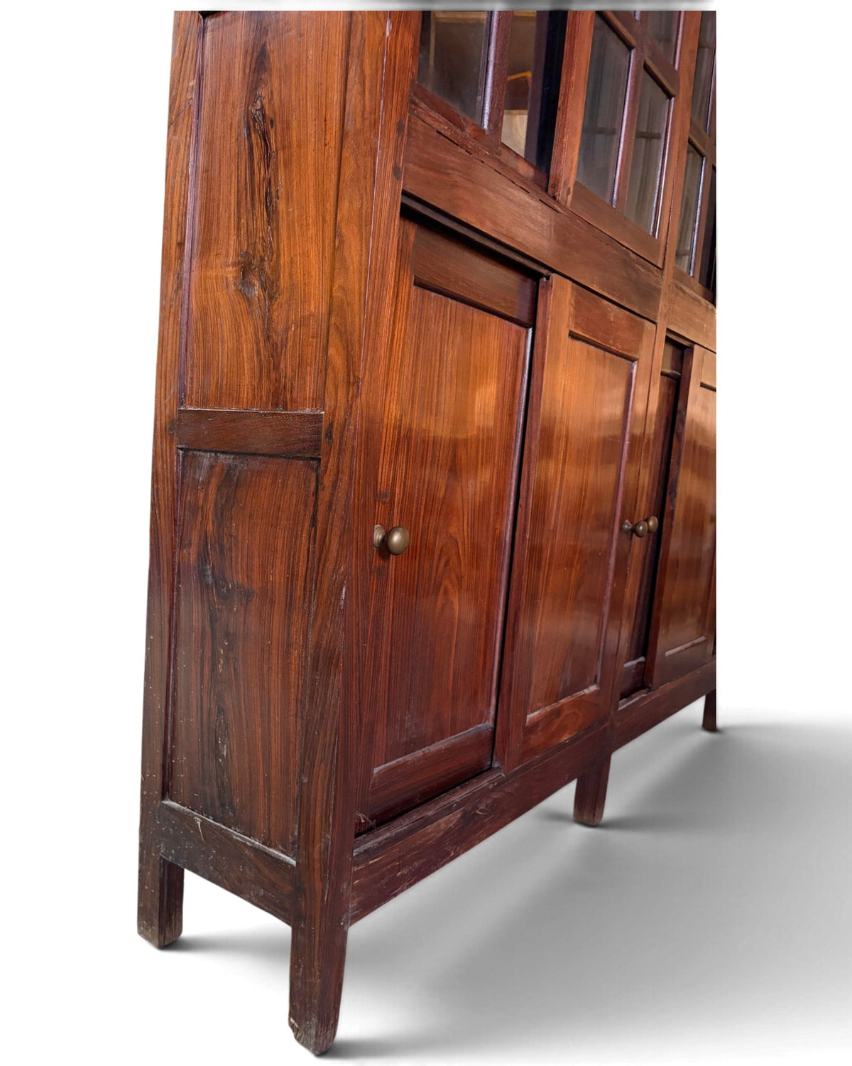 Teak Glass Kitchen Cabinet