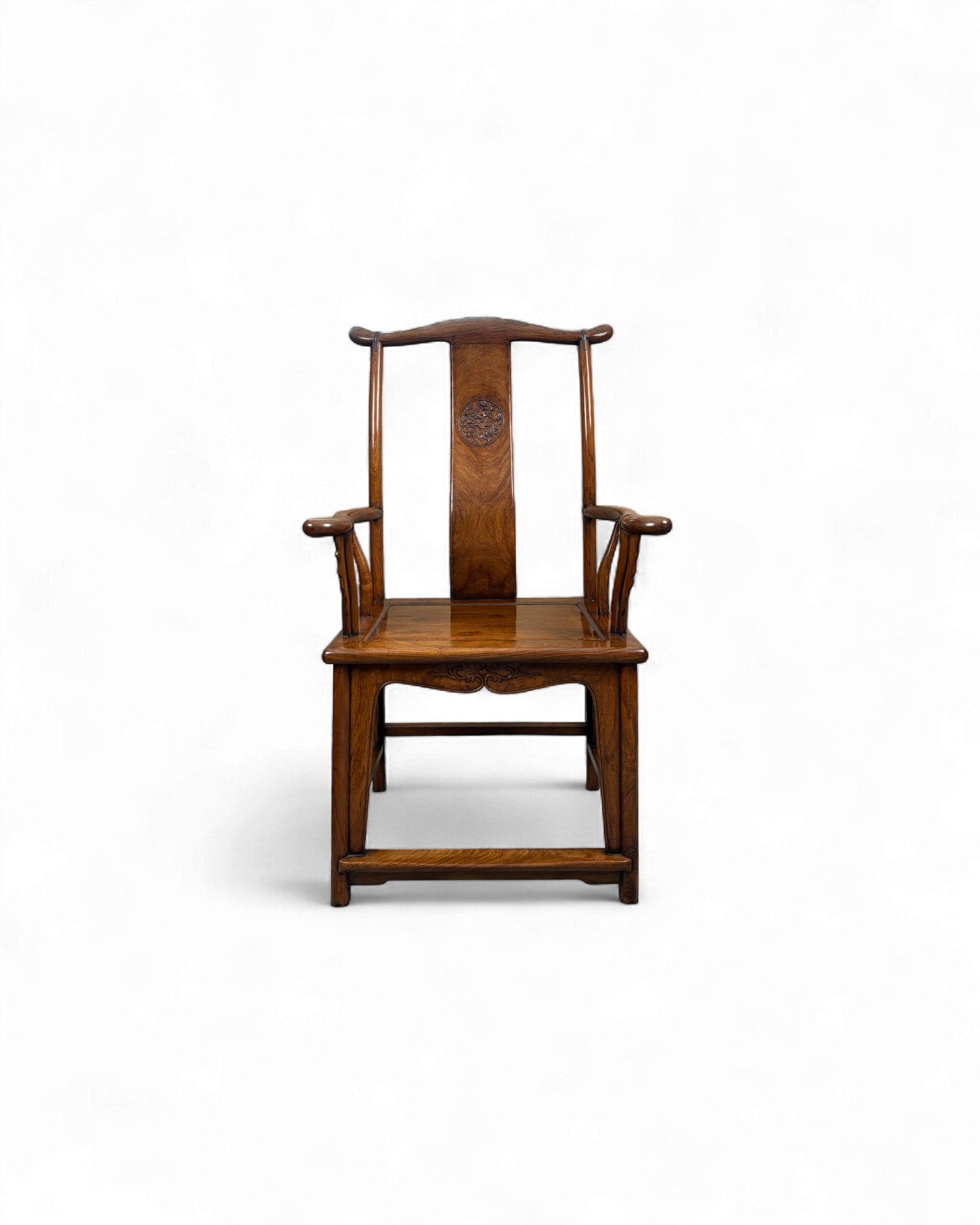 Chinese Official’s Hat Armchair in Elm Wood (Guanmaoyi) - Surround Living - 1