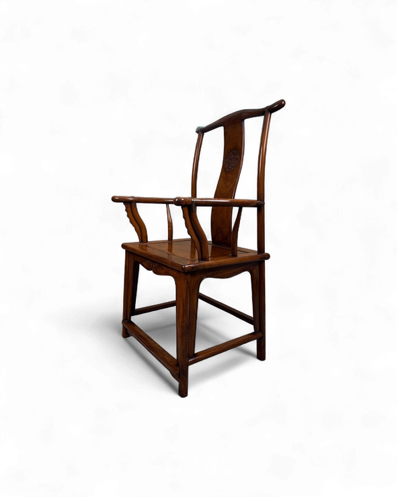 Chinese Official’s Hat Armchair in Elm Wood (Guanmaoyi) - Surround Living - 2