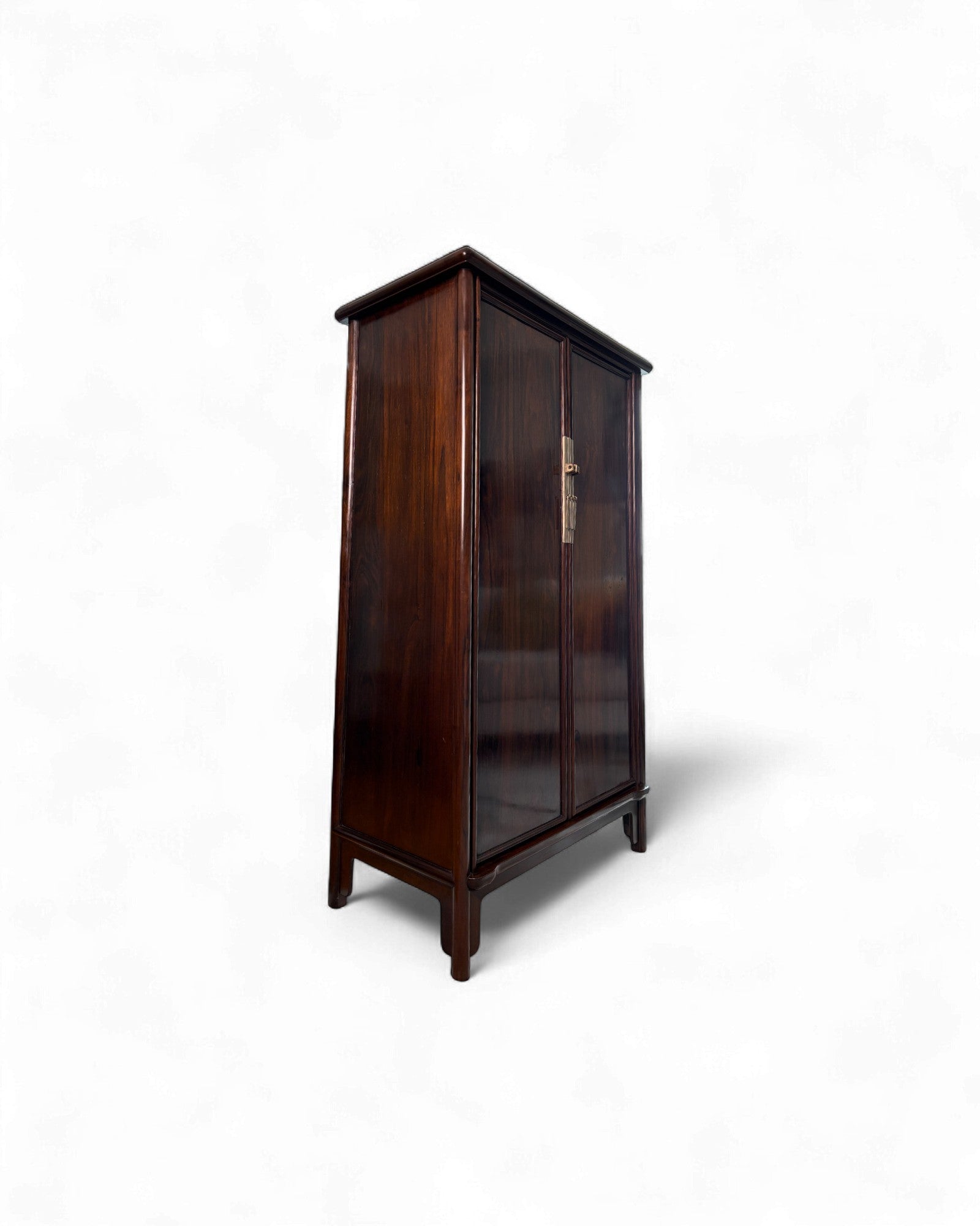 Chinese Narrow Cabinet with Minimalist Panel Doors - Zitan Wood - Surround Living - 3