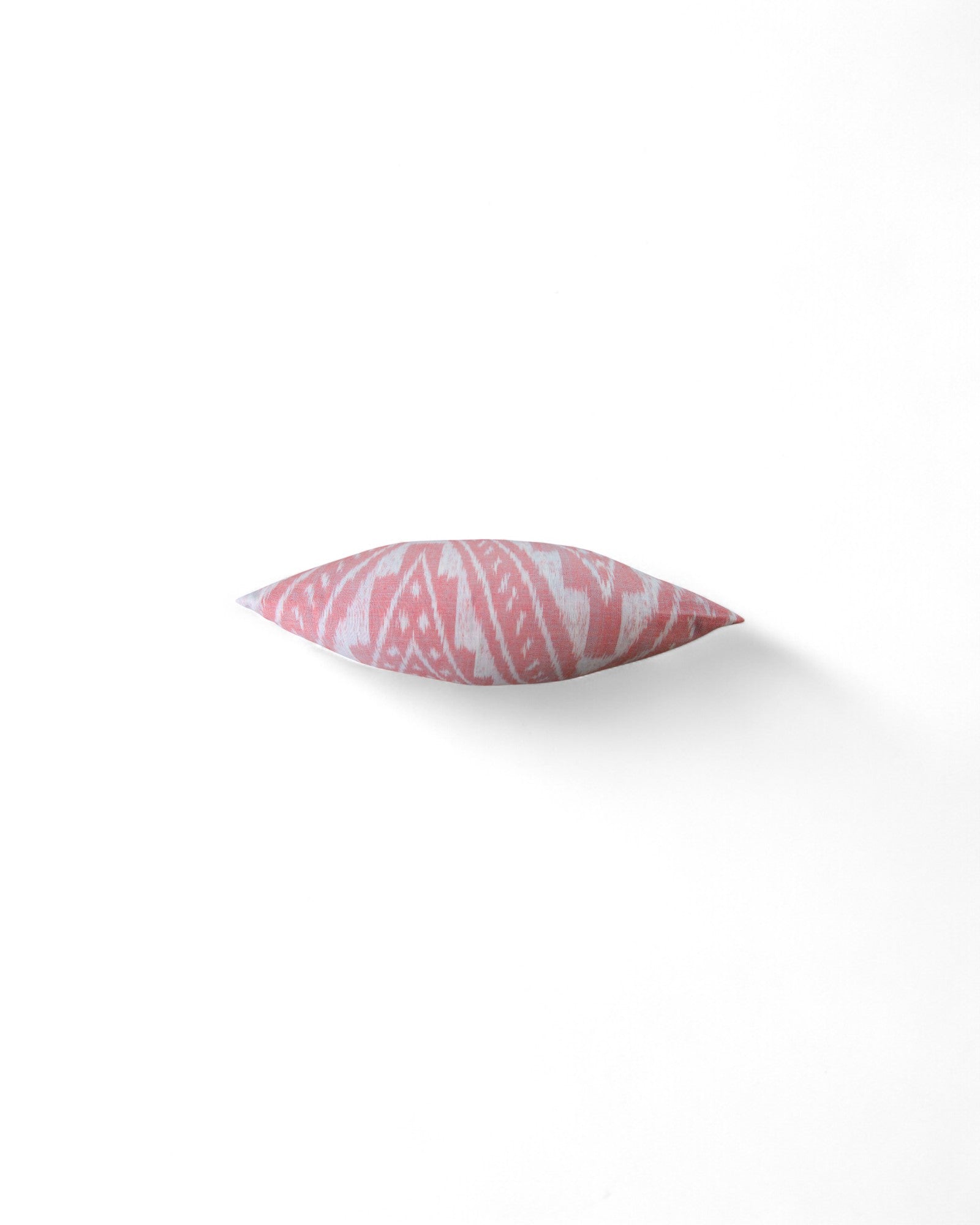 Square Cushion Top Ikat, velvet piping and Handwoven cotton bottom