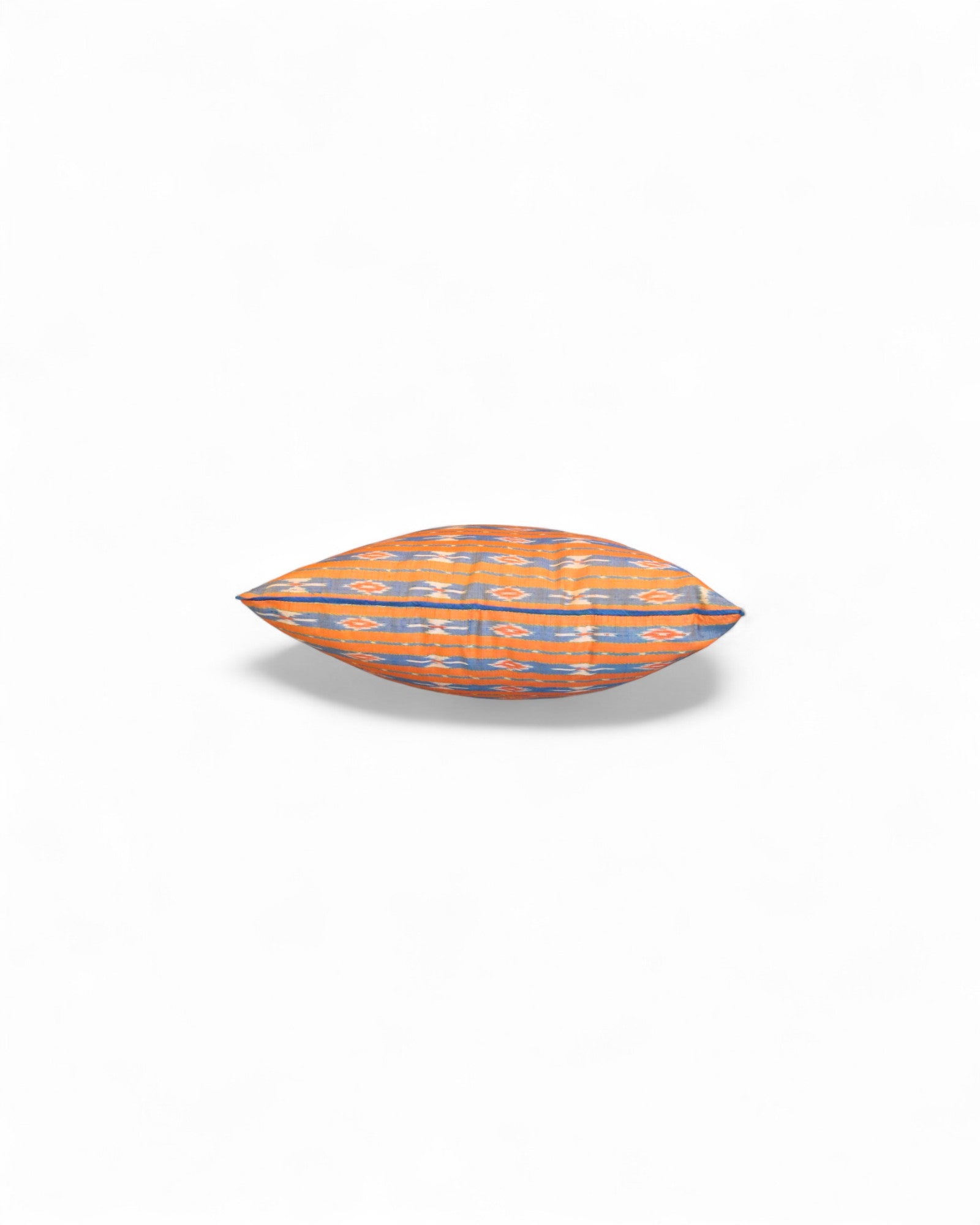 Handwoven Mudmee Silk Square cushion - Orange