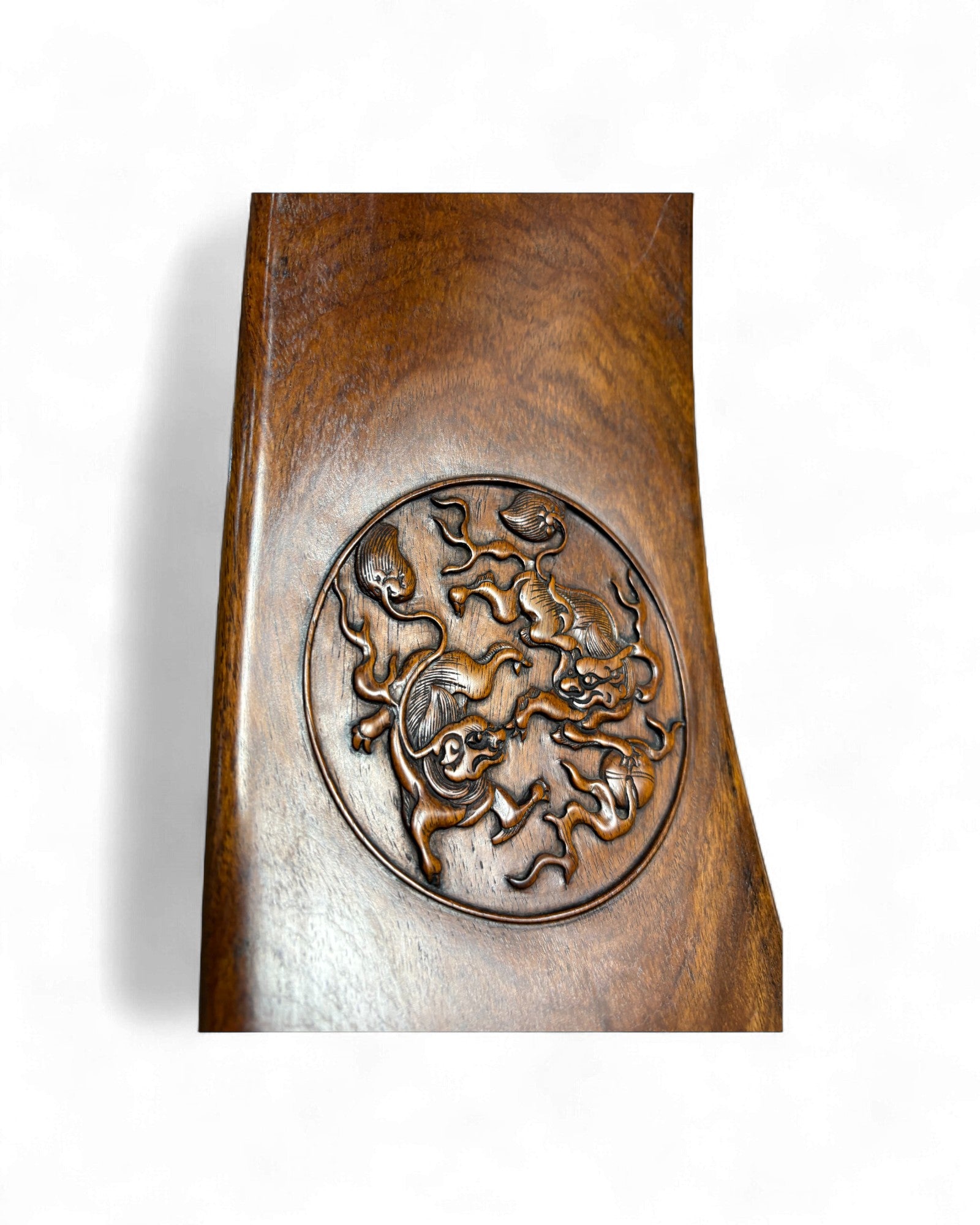 Chinese Official’s Hat Chair in Guan Mao Yi Wood with Carved Roundel - Surround Living - 11